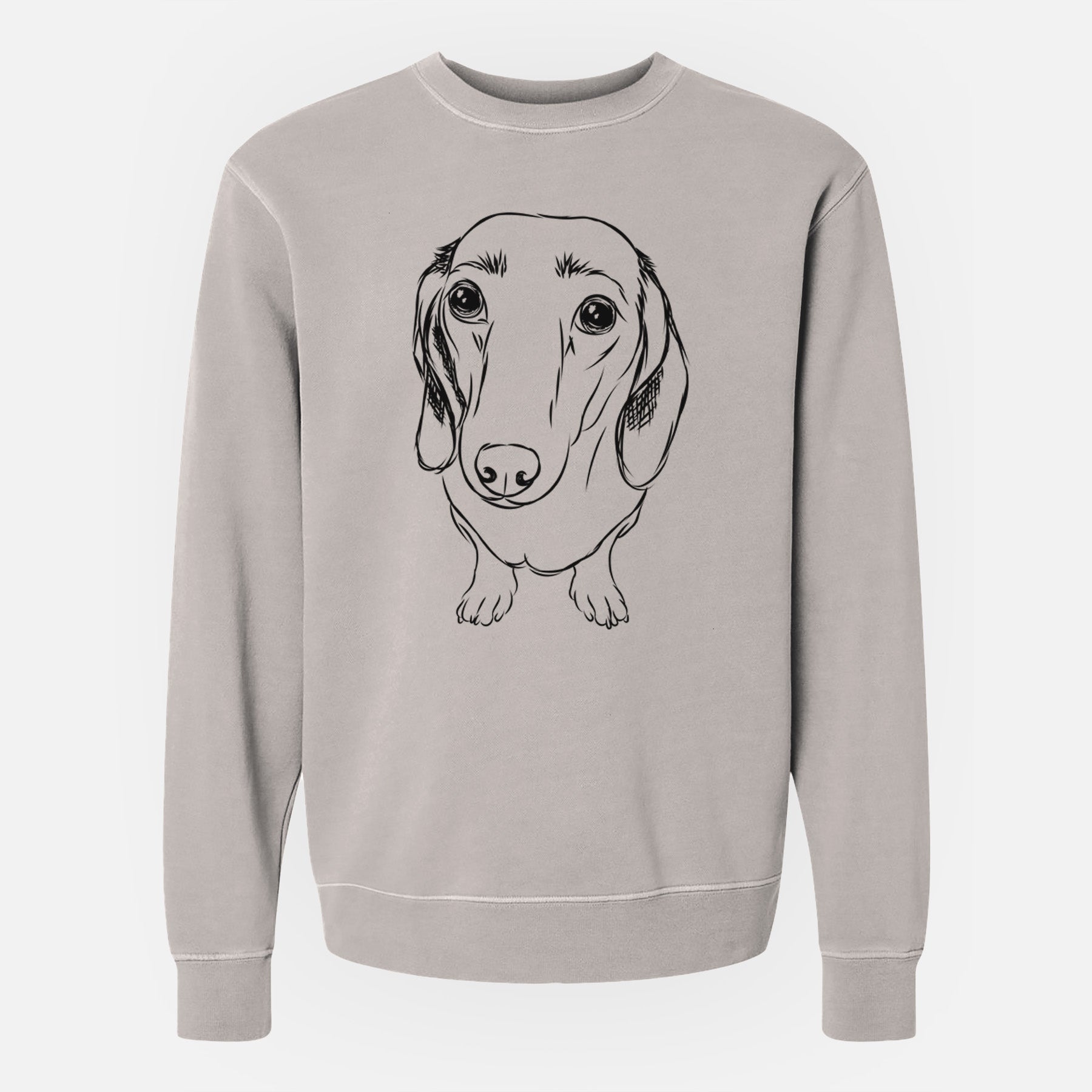 Bare Annabelle the Dachshund - Unisex Pigment Dyed Crew Sweatshirt