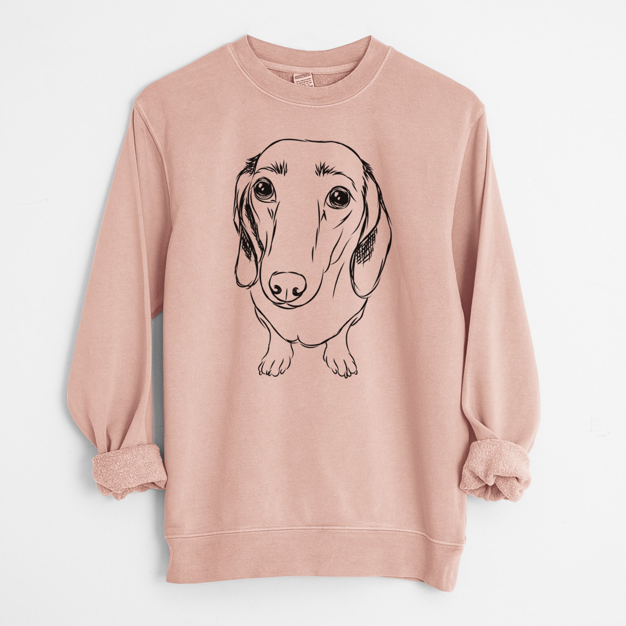 Bare Annabelle the Dachshund - Unisex Pigment Dyed Crew Sweatshirt