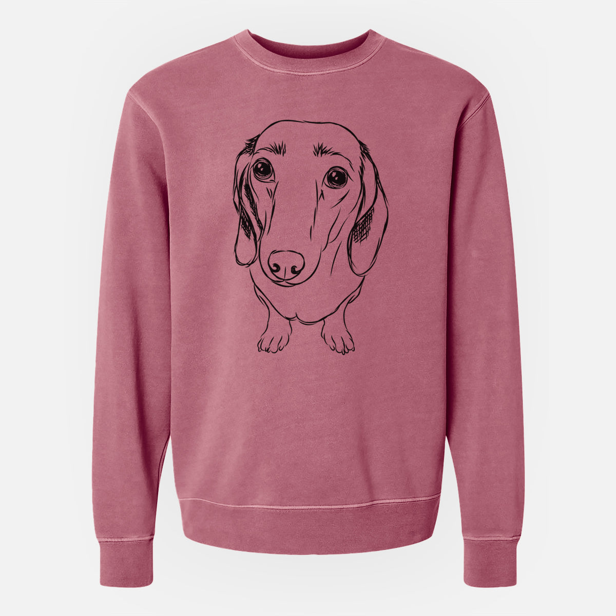 Bare Annabelle the Dachshund - Unisex Pigment Dyed Crew Sweatshirt