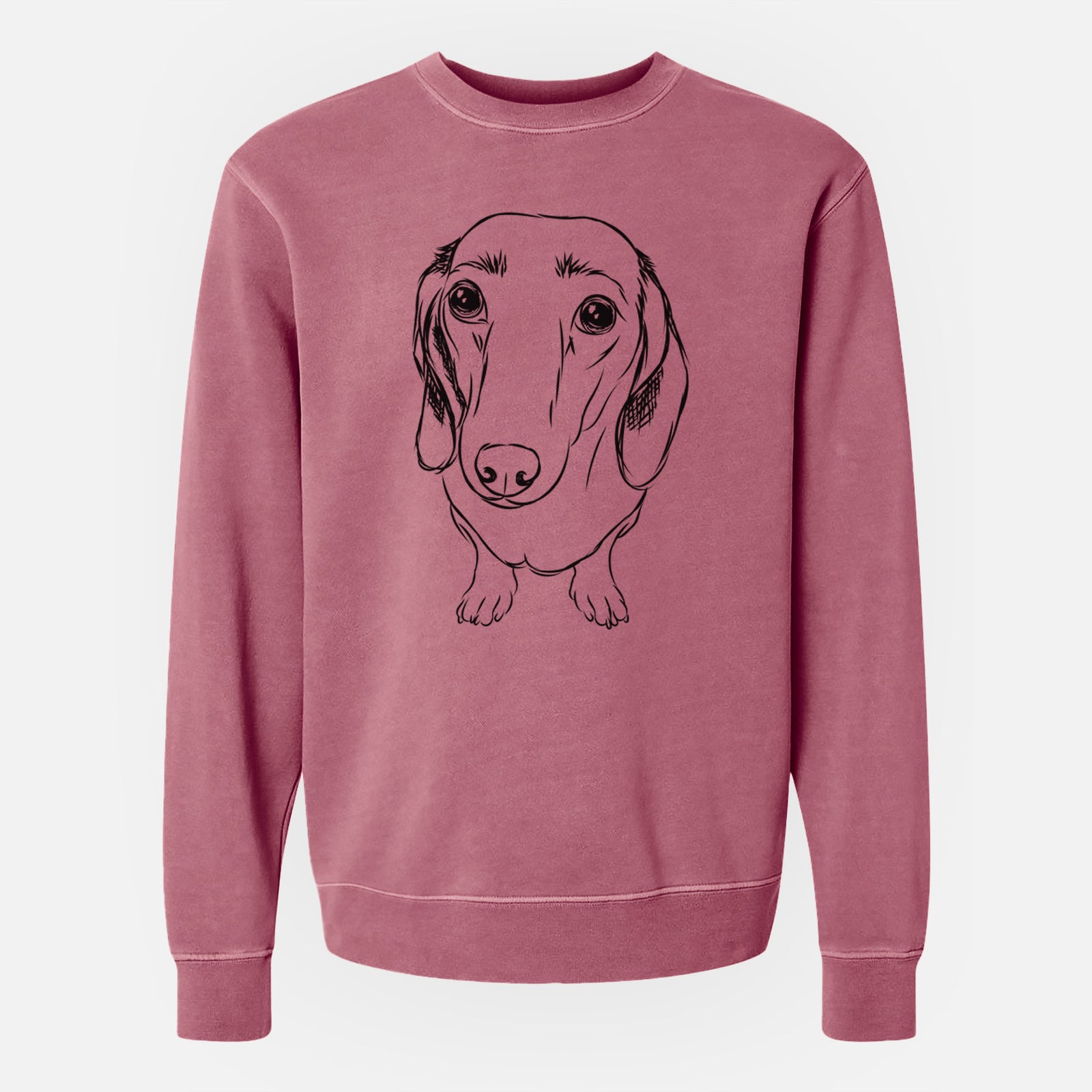 Bare Annabelle the Dachshund - Unisex Pigment Dyed Crew Sweatshirt