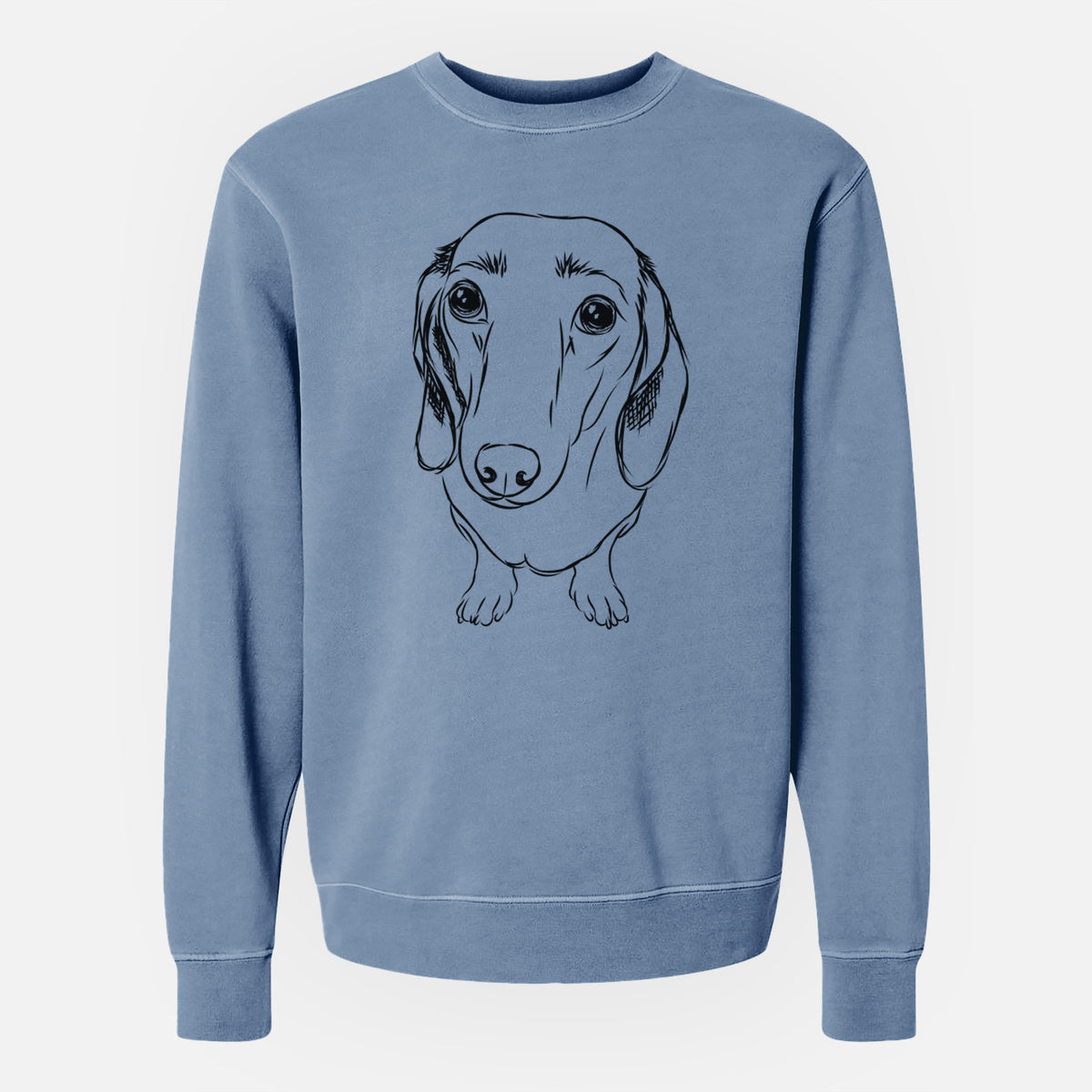 Bare Annabelle the Dachshund - Unisex Pigment Dyed Crew Sweatshirt