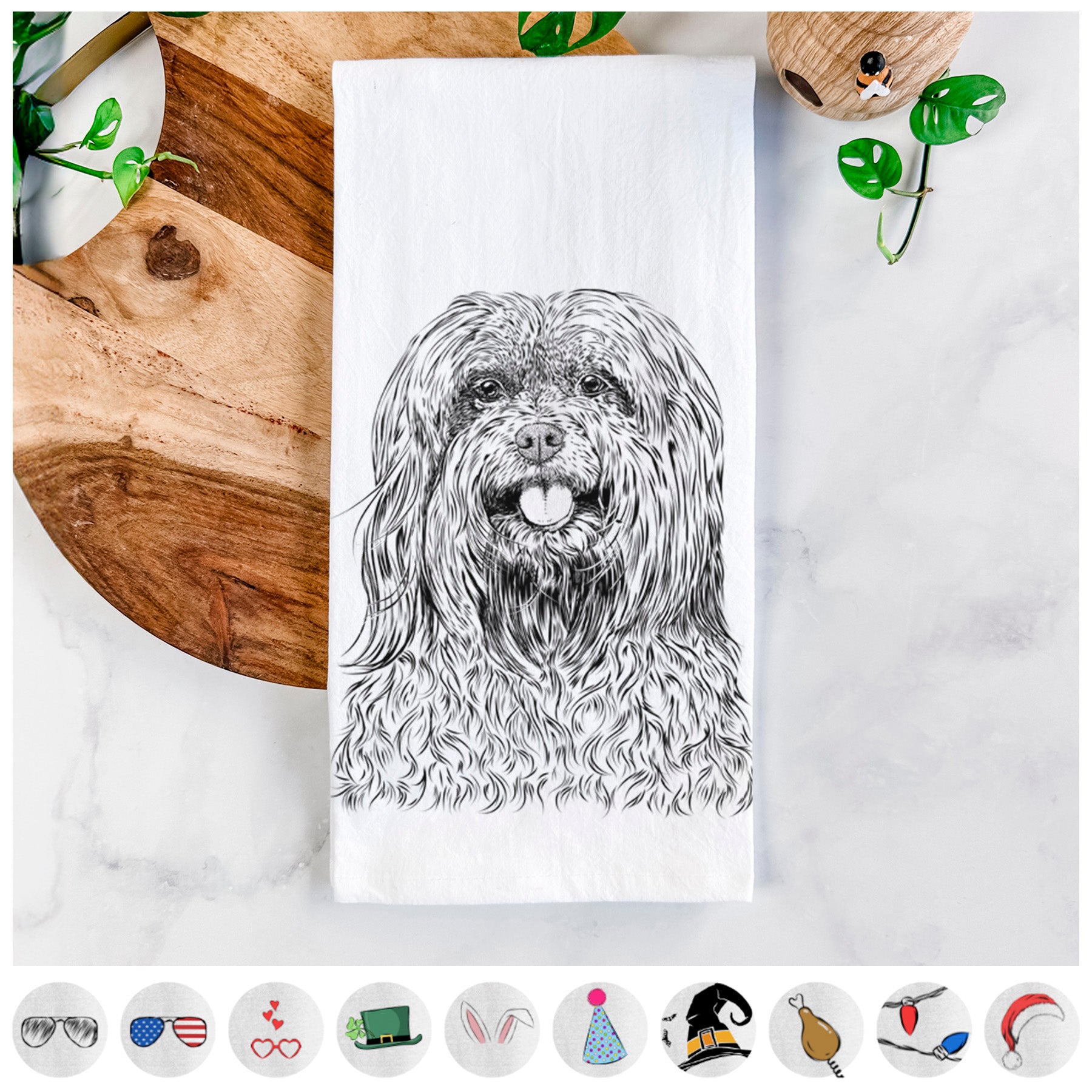 Annie the Mixed Breed Tea Towel