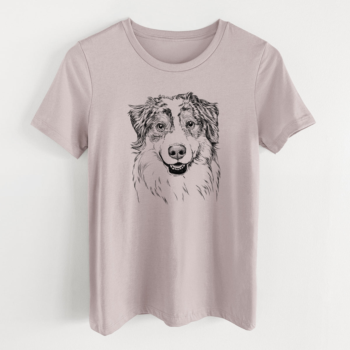 Bare Aonghus the Australian Shepherd - Women's Lightweight Relaxed Fit 100% Cotton Crewneck