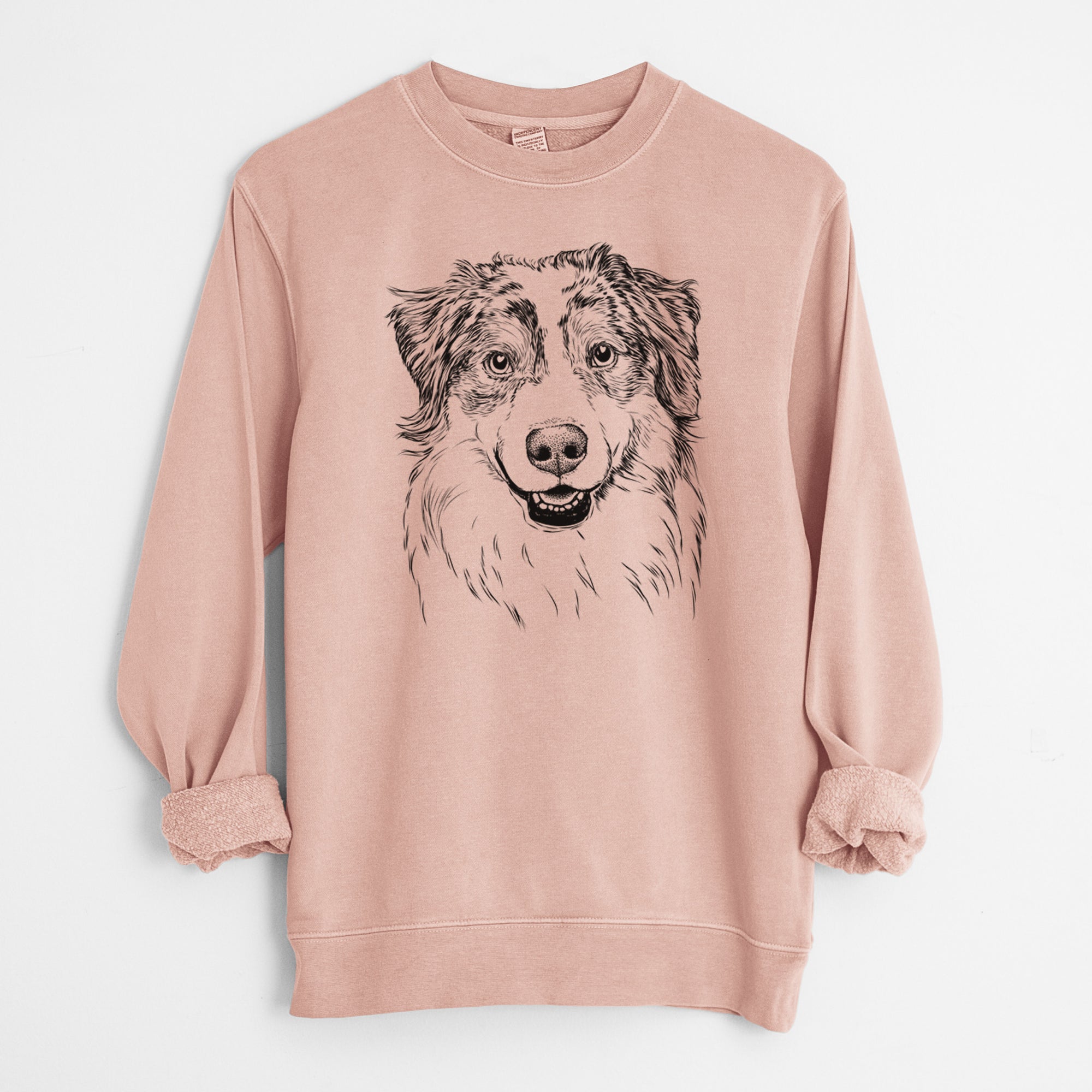 Bare Aonghus the Australian Shepherd - Unisex Pigment Dyed Crew Sweatshirt