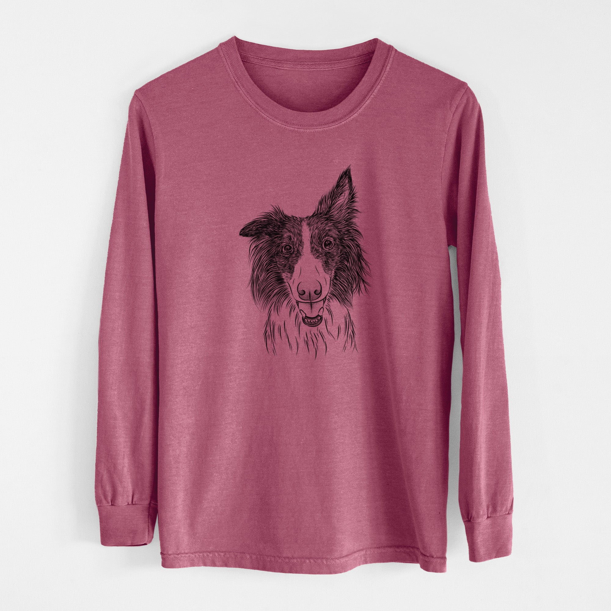 Bare Archie the Silken Windhound - Men's Heavyweight 100% Cotton Long Sleeve