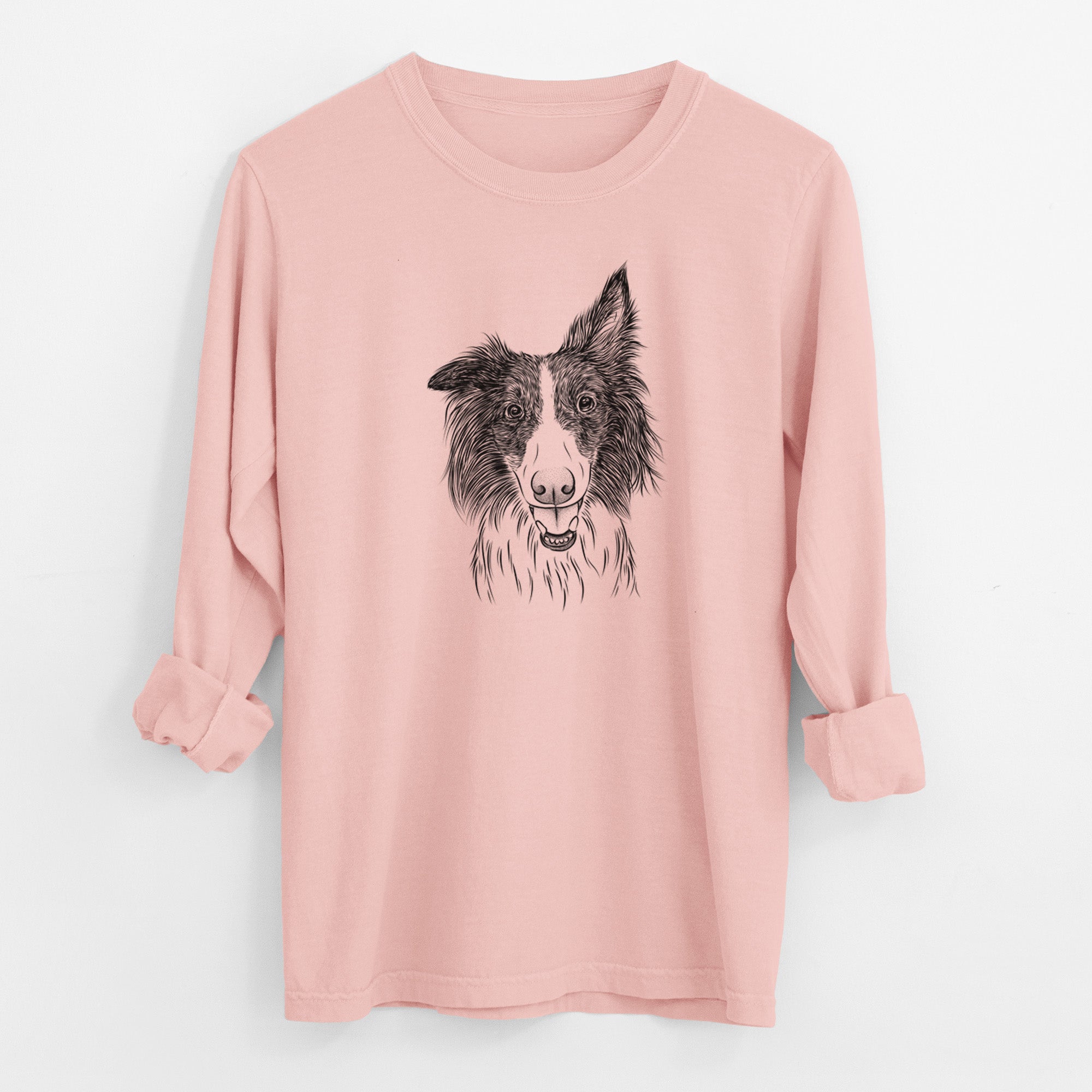 Bare Archie the Silken Windhound - Men's Heavyweight 100% Cotton Long Sleeve