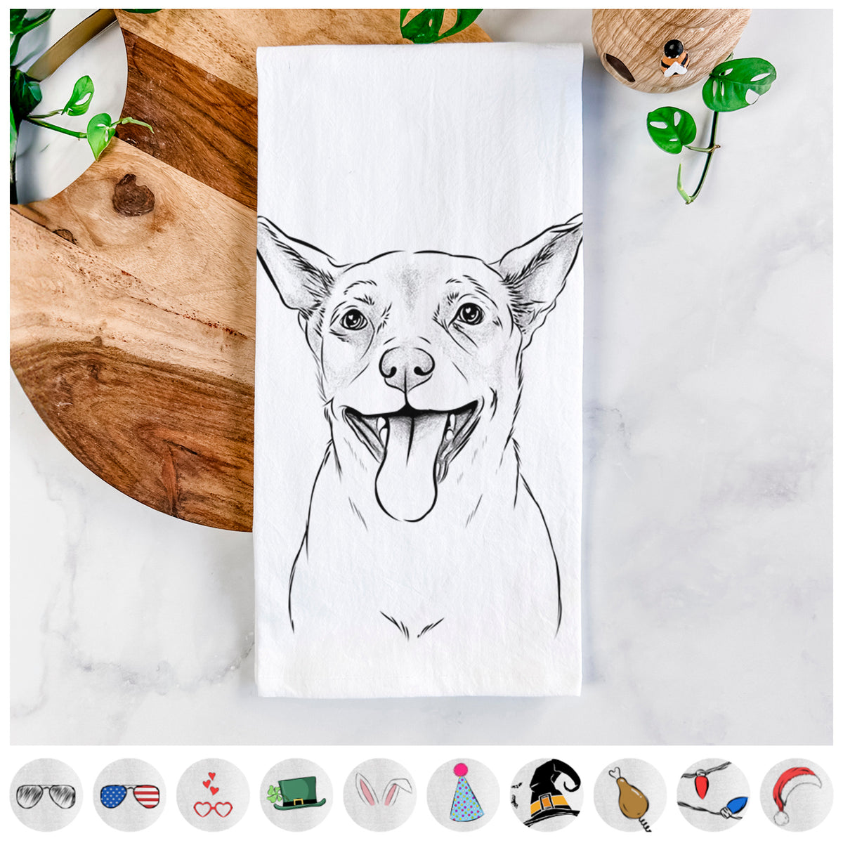 Archie the Chihuahua Mix Tea Towel