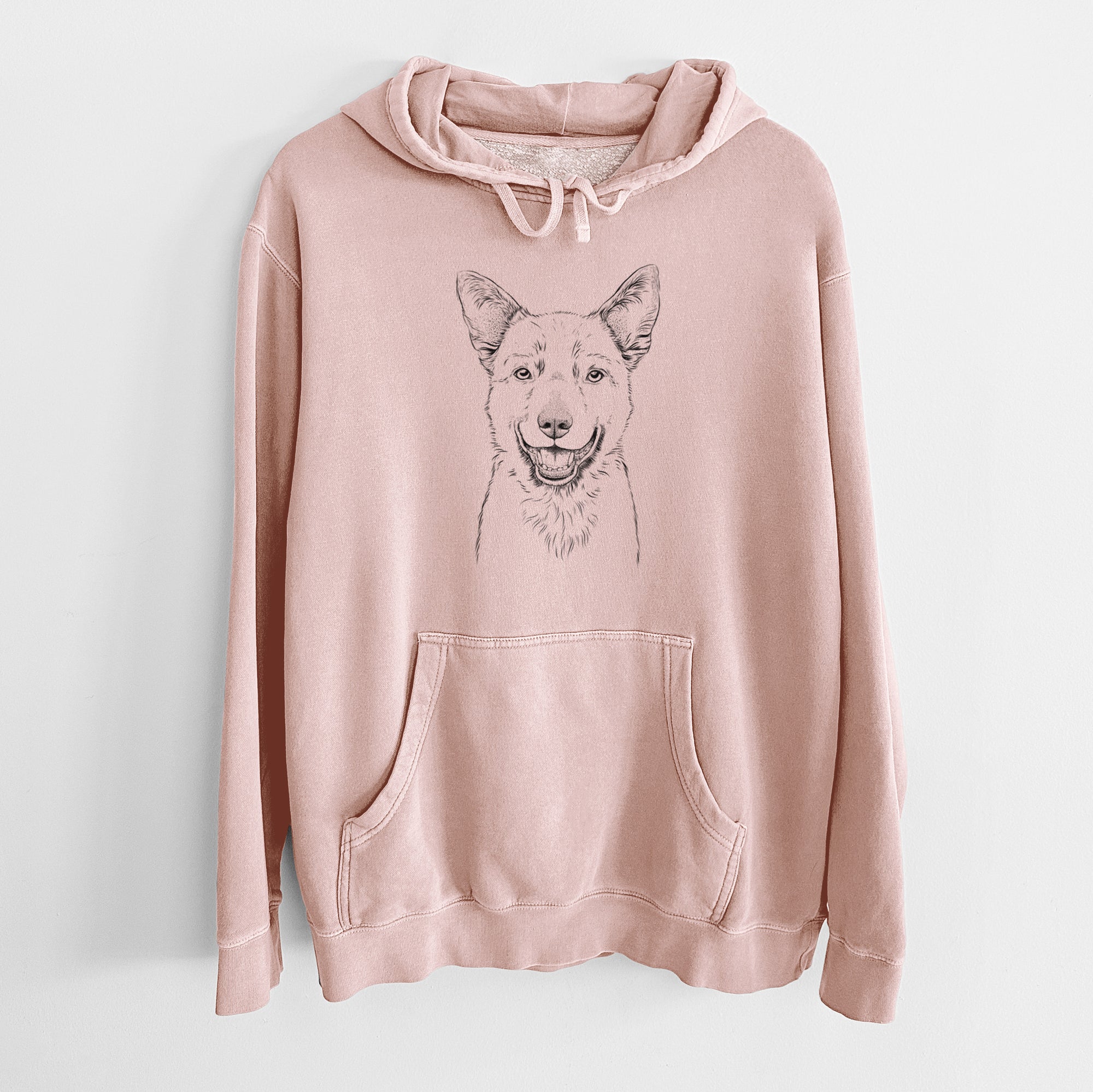 Bare Arden the Australian Kelpie - Unisex Pigment Dyed Hoodie