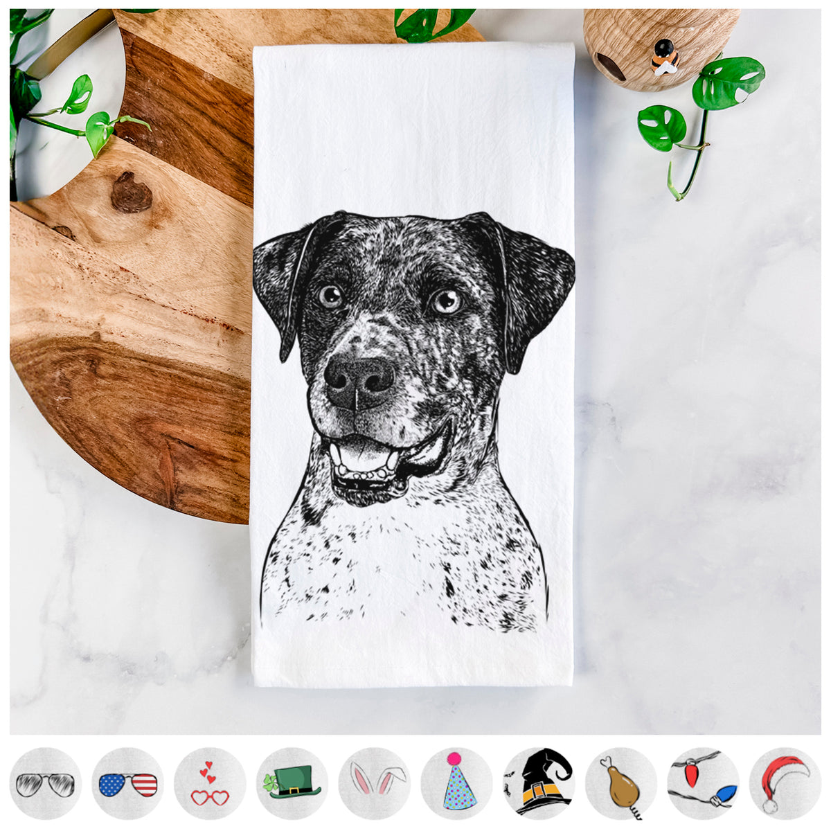 Argos the Catahoula Tea Towel