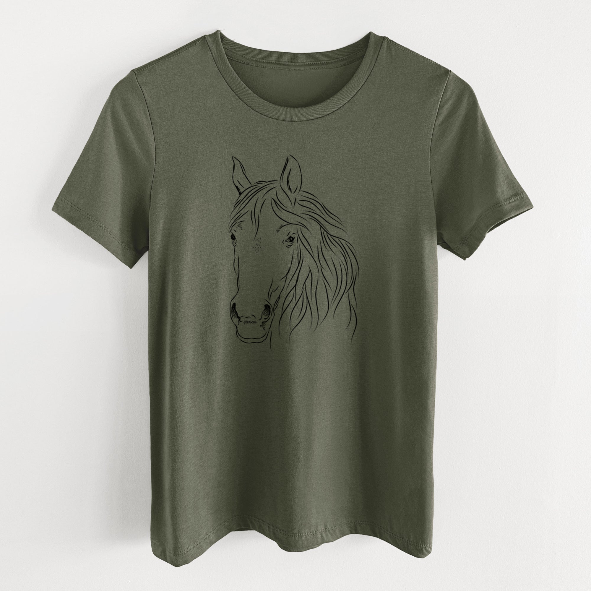 Bare Aria the Horse - Women's Lightweight Relaxed Fit 100% Cotton Crewneck