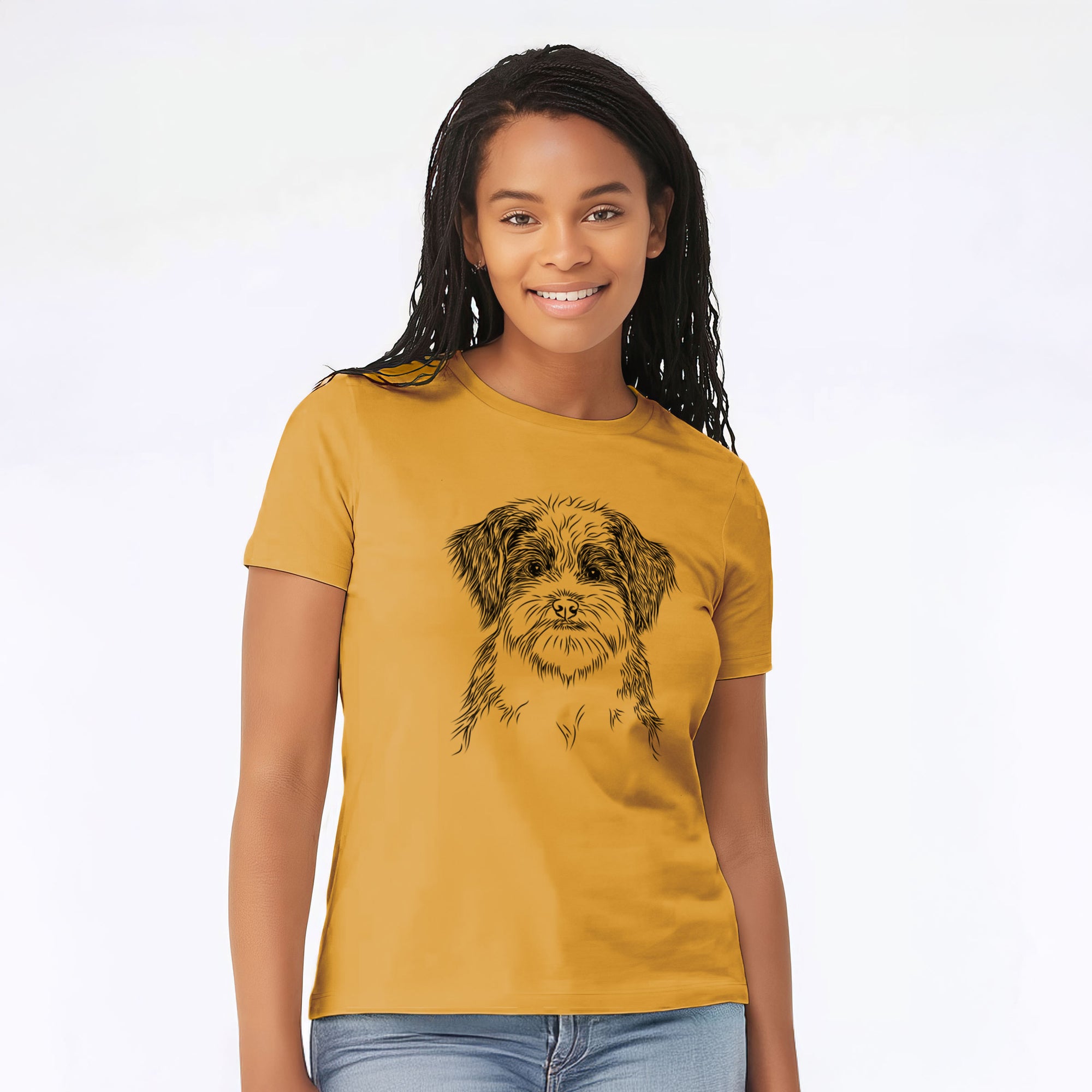 Bare Asa the Havanese - Women's Lightweight Relaxed Fit 100% Cotton Crewneck