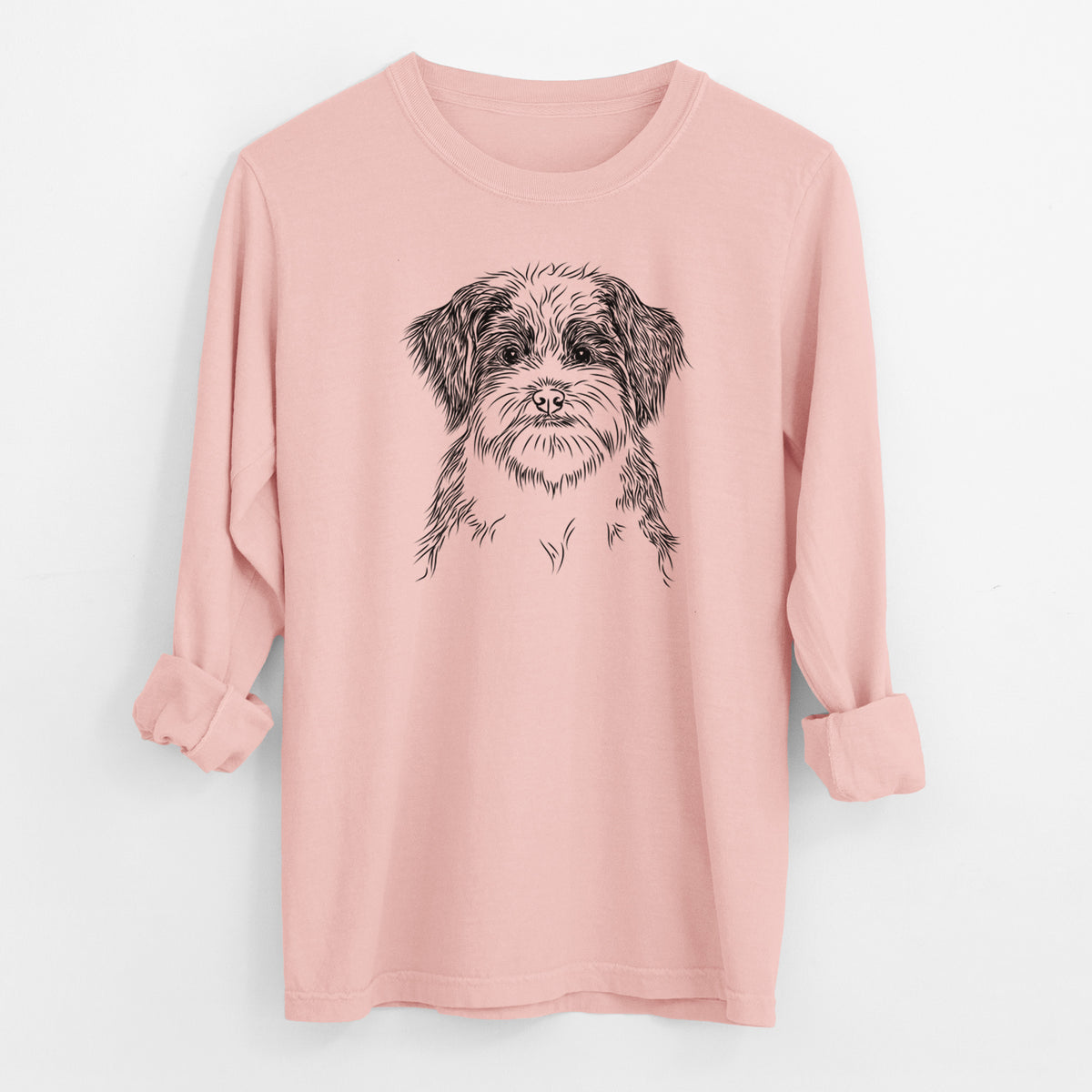 Bare Asa the Havanese - Men's Heavyweight 100% Cotton Long Sleeve