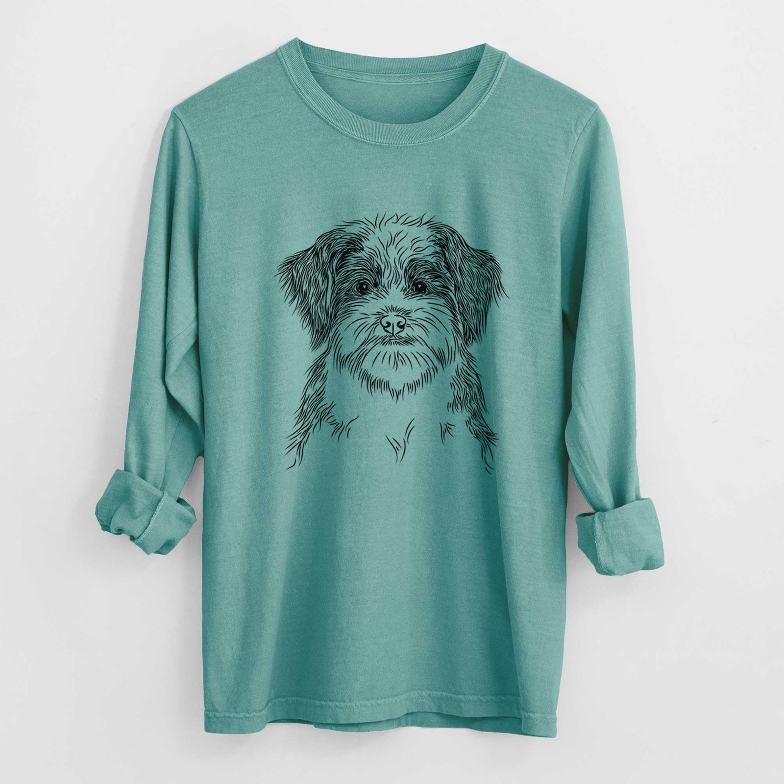 Bare Asa the Havanese - Men's Heavyweight 100% Cotton Long Sleeve