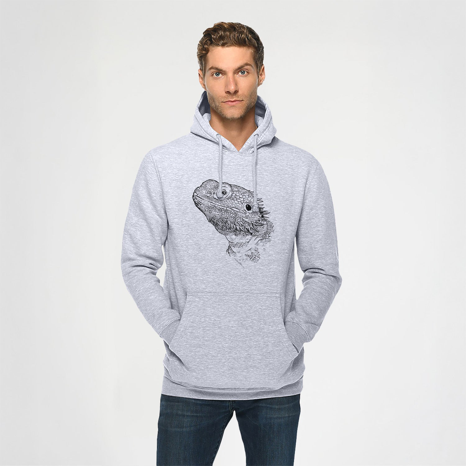 Ash the Bearded Dragon- Heavyweight Fleece Hoodie