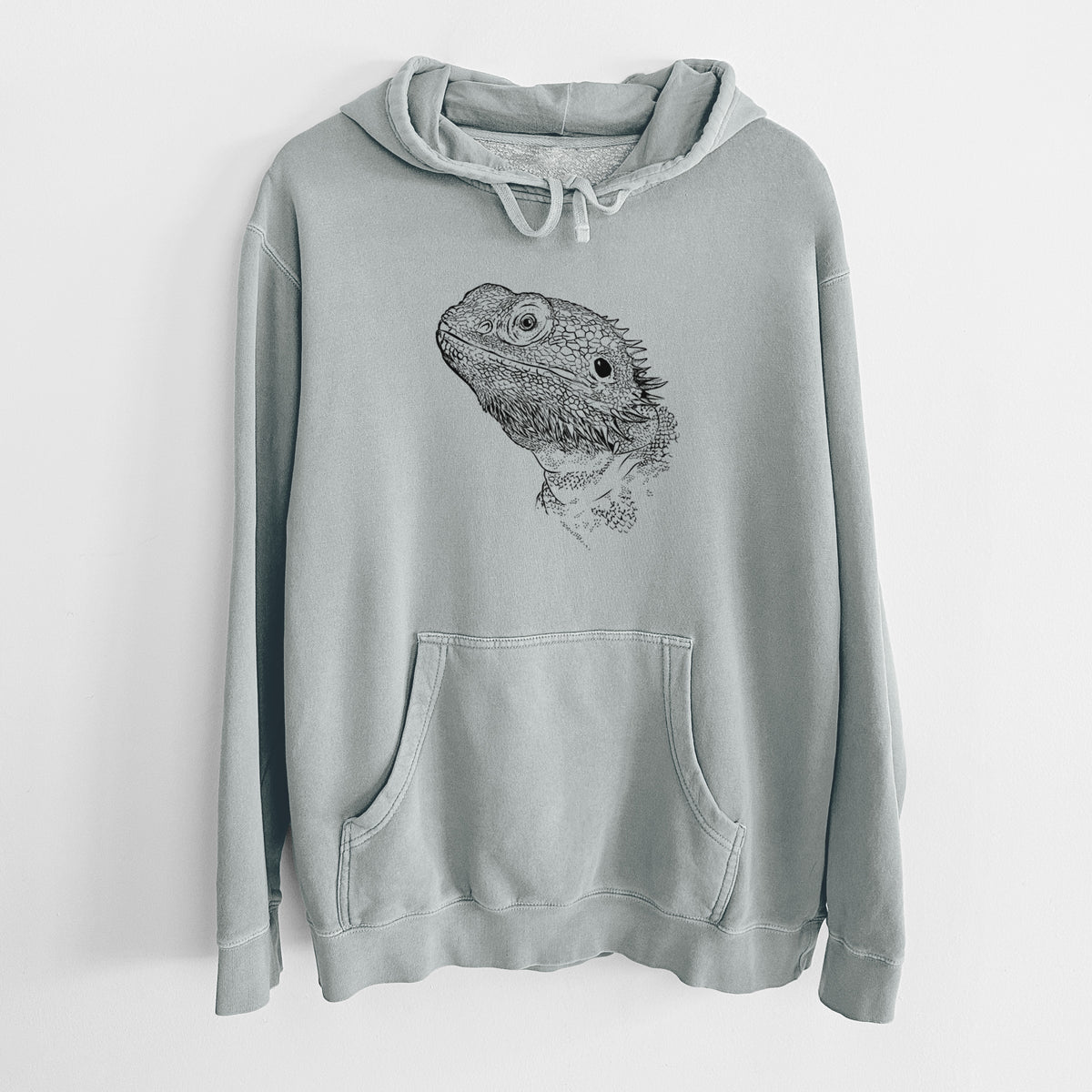 Bare Ash the Bearded Dragon - Unisex Pigment Dyed Hoodie