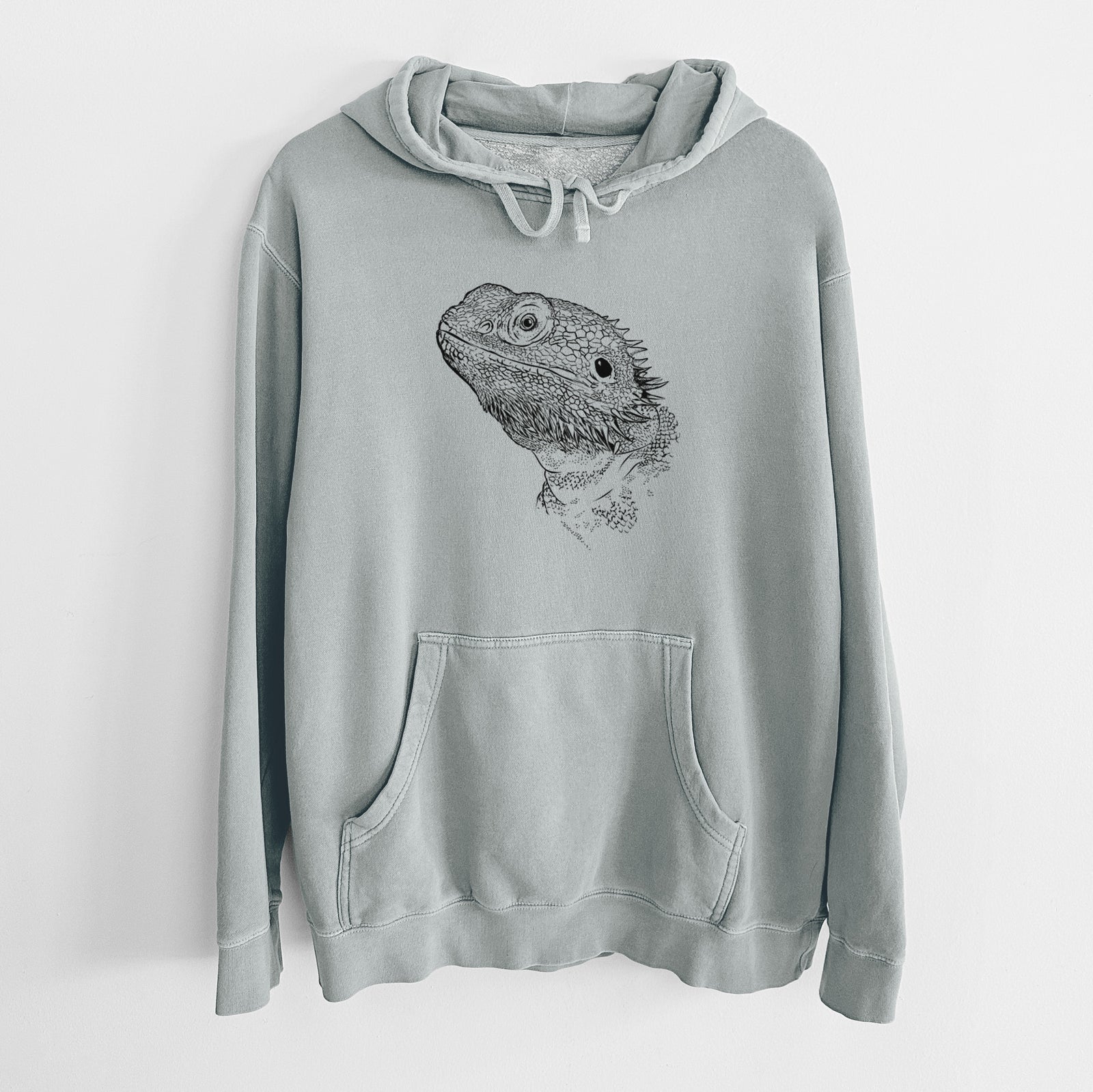 Bare Ash the Bearded Dragon - Unisex Pigment Dyed Hoodie