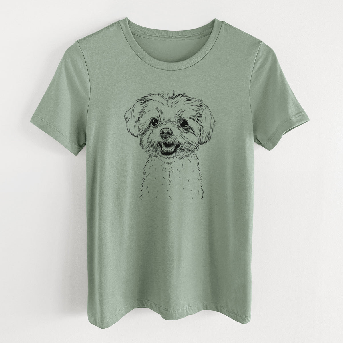 Bare Aspen the Morkie - Women's Lightweight Relaxed Fit 100% Cotton Crewneck