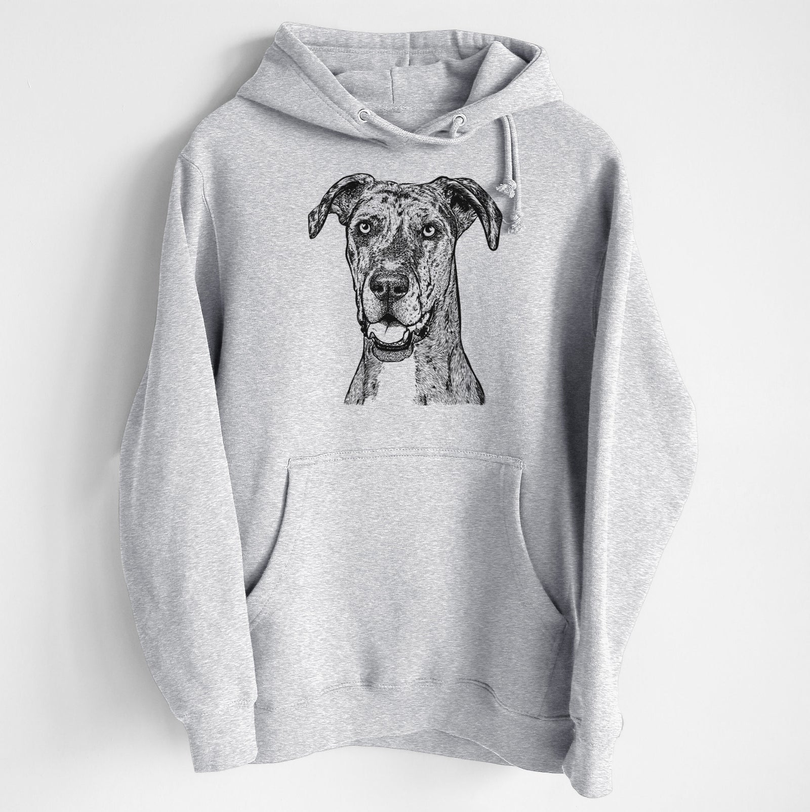 Athena the Merle Great Dane- Heavyweight Fleece Hoodie