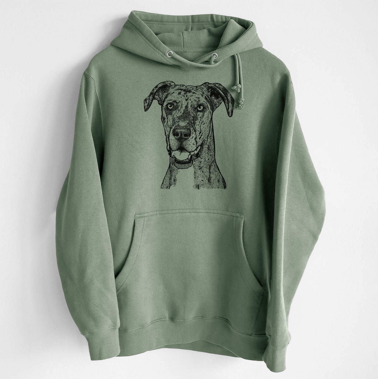 Athena the Merle Great Dane- Heavyweight Fleece Hoodie