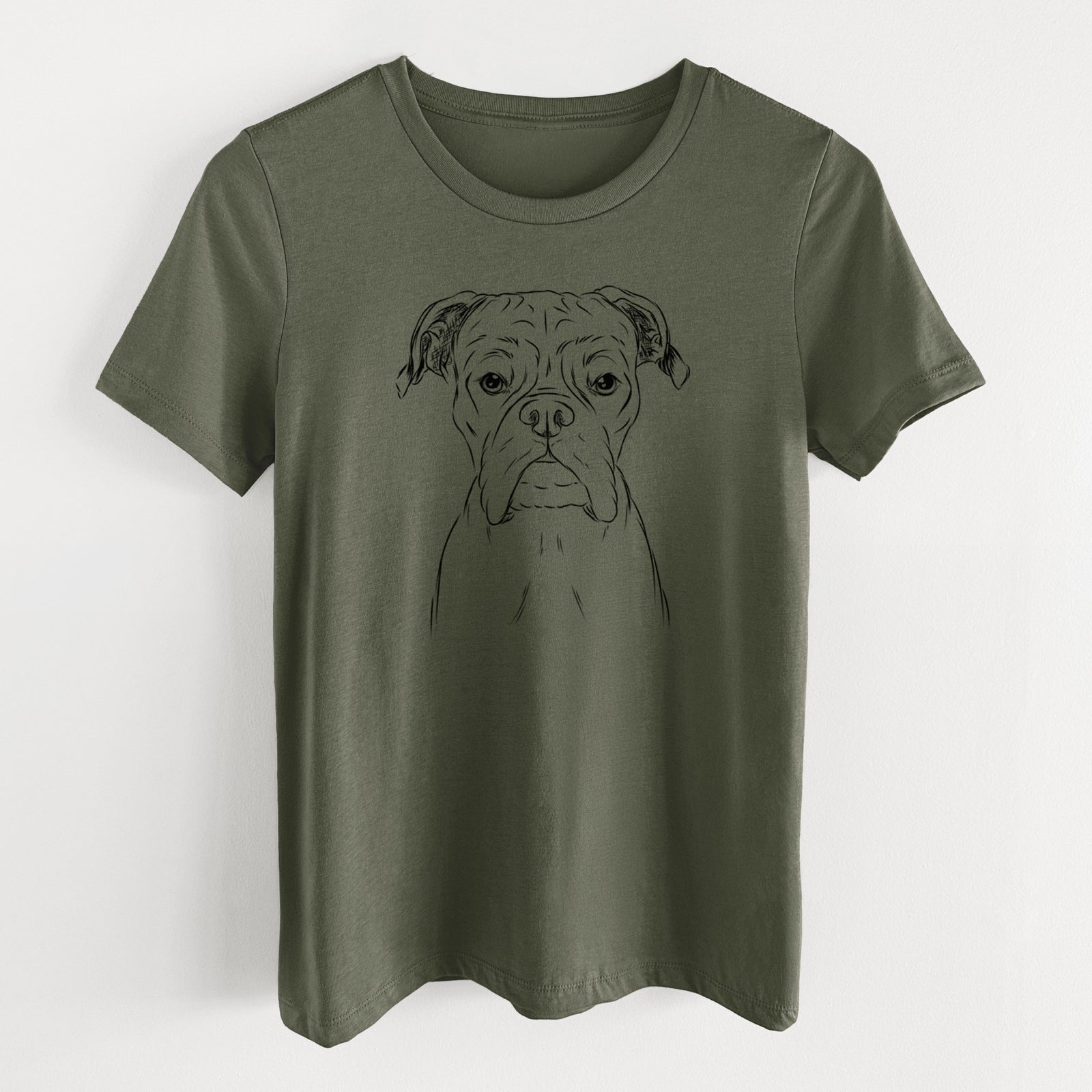 Bare Axel the Boxer - Women's Lightweight Relaxed Fit 100% Cotton Crewneck
