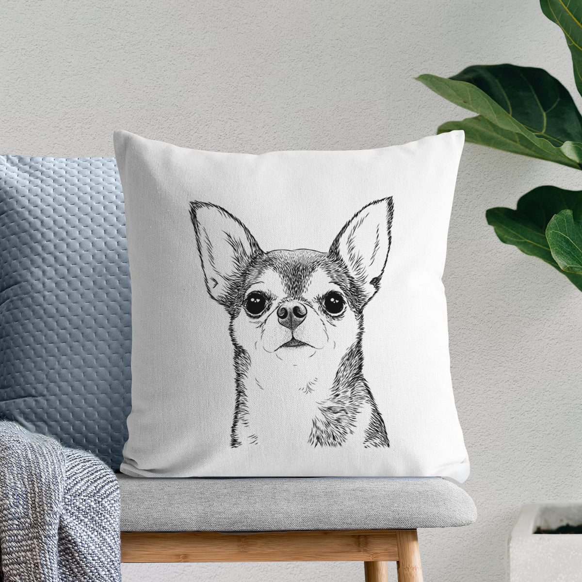 Baby the Chihuahua - Throw Pillow Cover