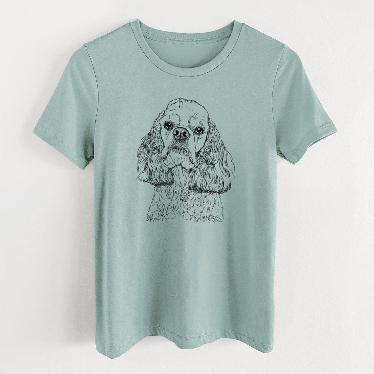 Bare Bailey the American Cocker Spaniel - Women's Lightweight Relaxed Fit 100% Cotton Crewneck