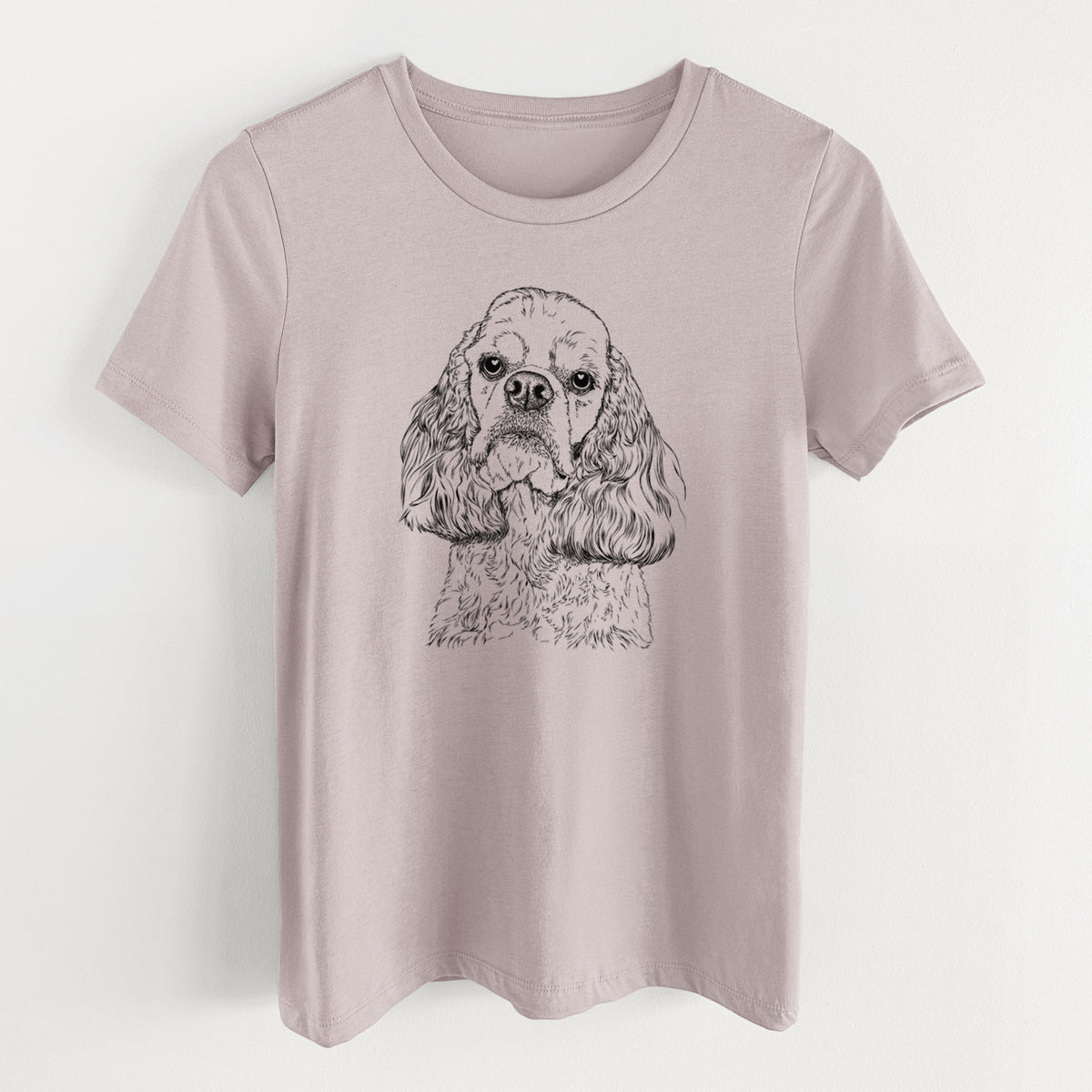 Bare Bailey the American Cocker Spaniel - Women's Lightweight Relaxed Fit 100% Cotton Crewneck