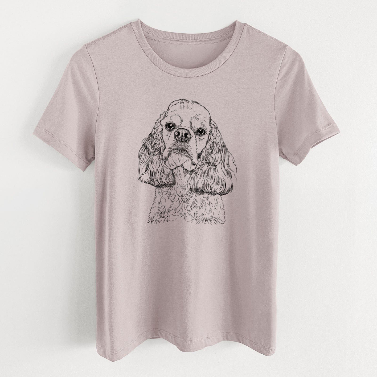 Bare Bailey the American Cocker Spaniel - Women's Lightweight Relaxed Fit 100% Cotton Crewneck