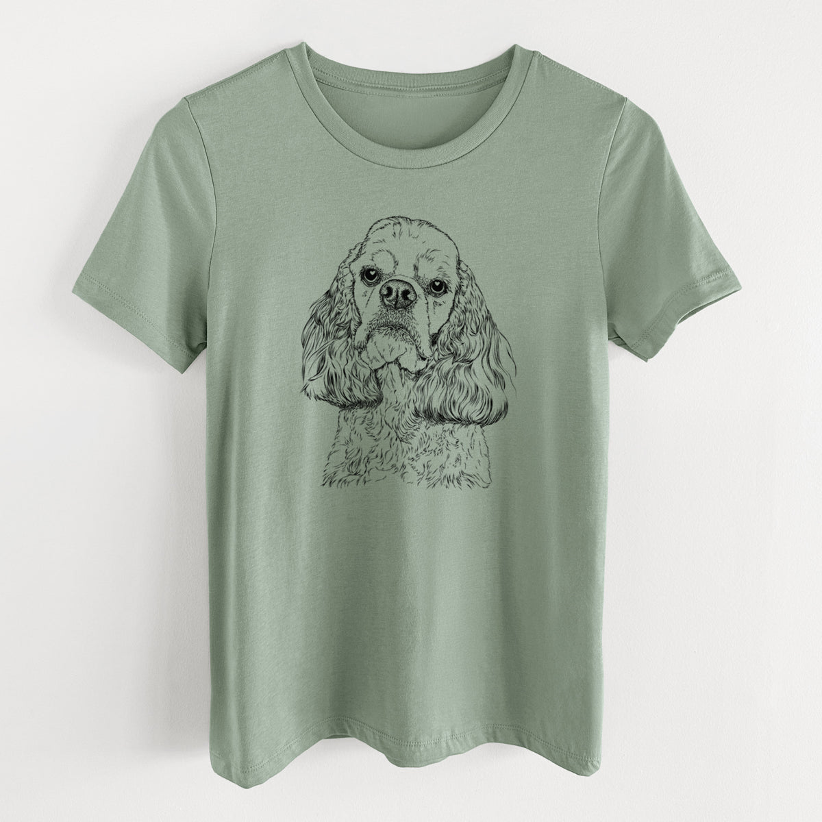 Bare Bailey the American Cocker Spaniel - Women's Lightweight Relaxed Fit 100% Cotton Crewneck