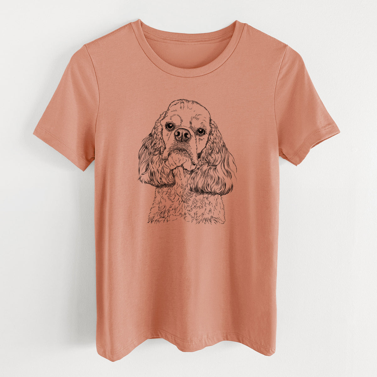 Bare Bailey the American Cocker Spaniel - Women's Lightweight Relaxed Fit 100% Cotton Crewneck