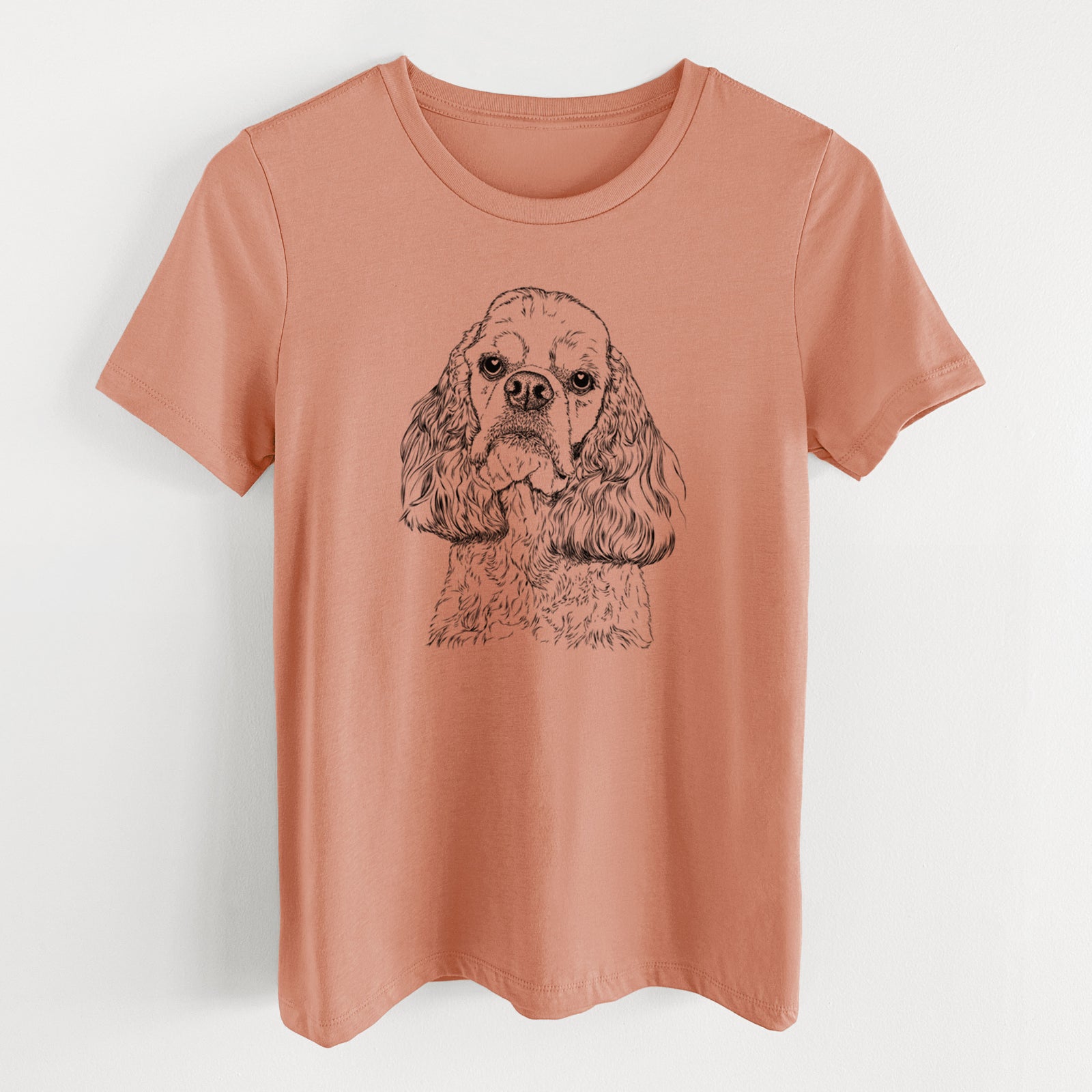 Bare Bailey the American Cocker Spaniel - Women's Lightweight Relaxed Fit 100% Cotton Crewneck