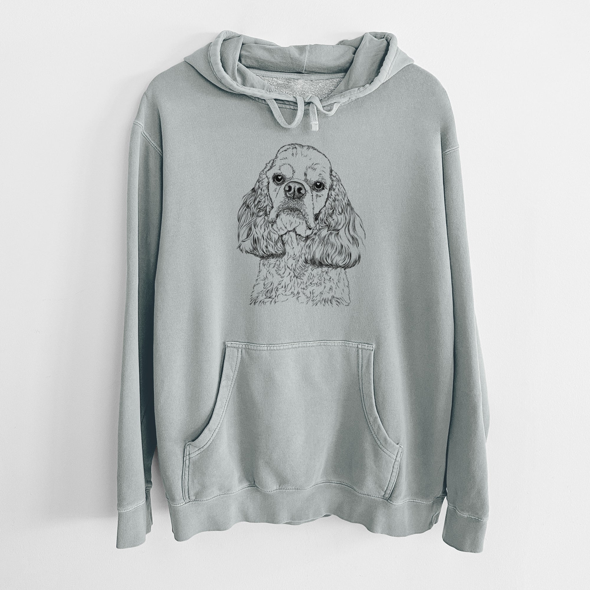 Bare Bailey the American Cocker Spaniel - Unisex Pigment Dyed Hoodie