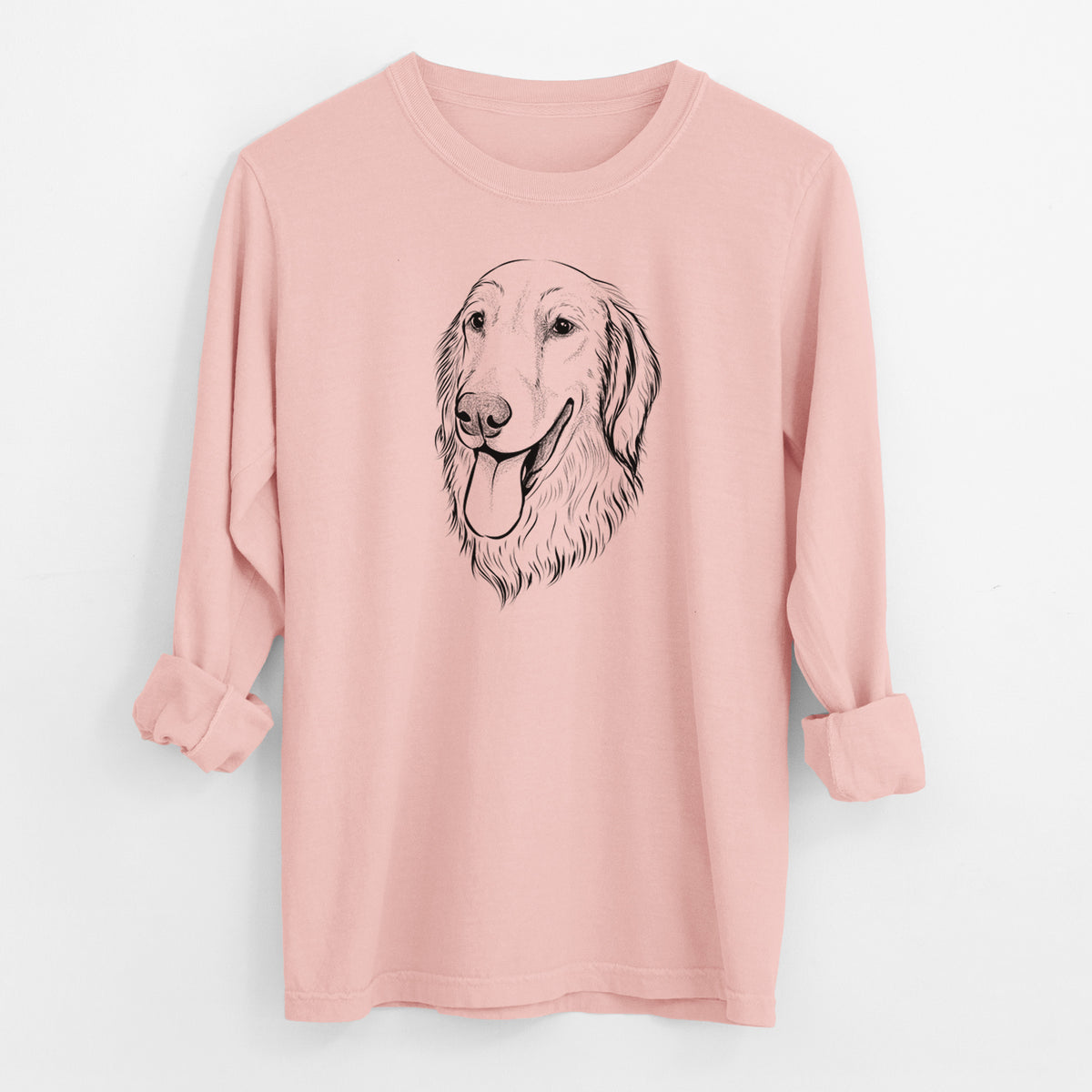 Bare Bailey the Golden Retriever - Men's Heavyweight 100% Cotton Long Sleeve