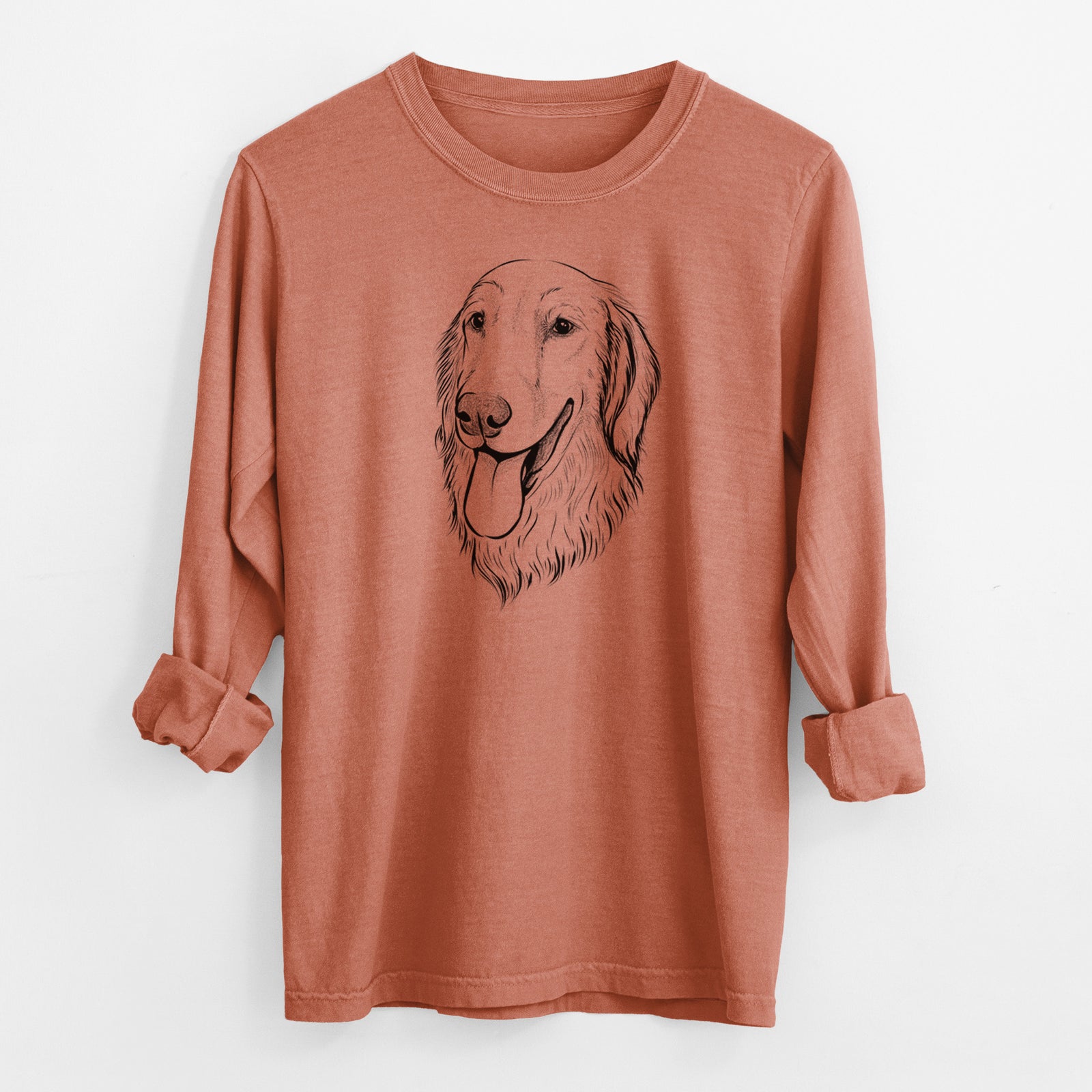 Bare Bailey the Golden Retriever - Men's Heavyweight 100% Cotton Long Sleeve