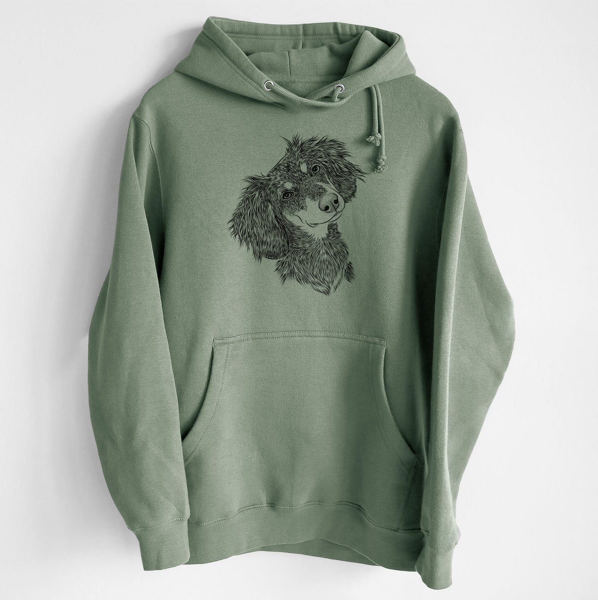 Bailey the Long Haired Dachshund- Heavyweight Fleece Hoodie