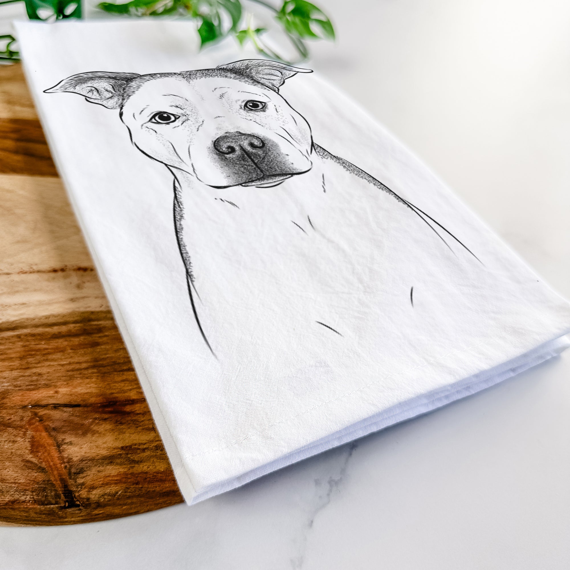 Bailey the Pitbull Tea Towel