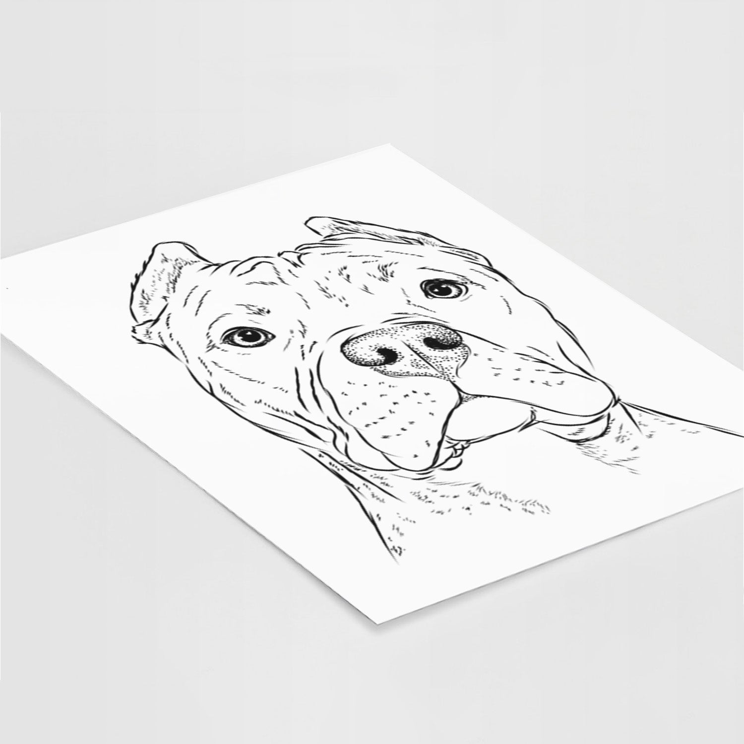 Bam Bam the Pitbull Art Print