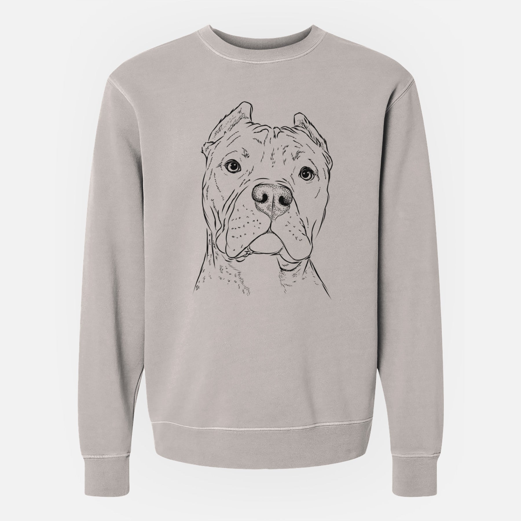 Bare Bam Bam the Pitbull - Unisex Pigment Dyed Crew Sweatshirt