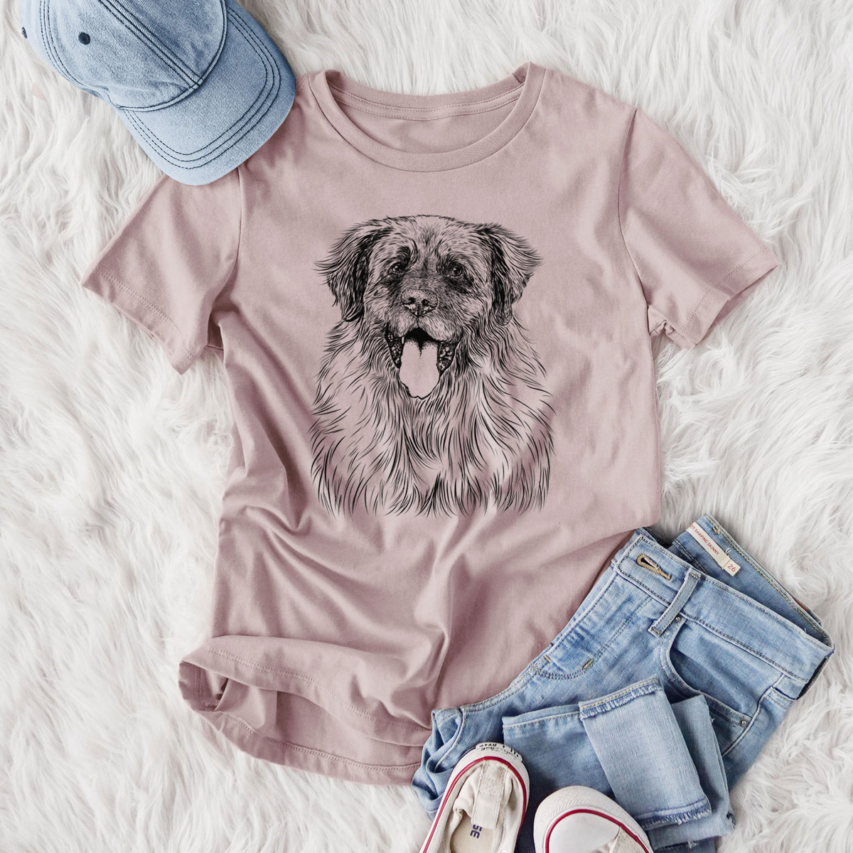 Bare Bamboo the Leonberger - Women's Lightweight Relaxed Fit 100% Cotton Crewneck