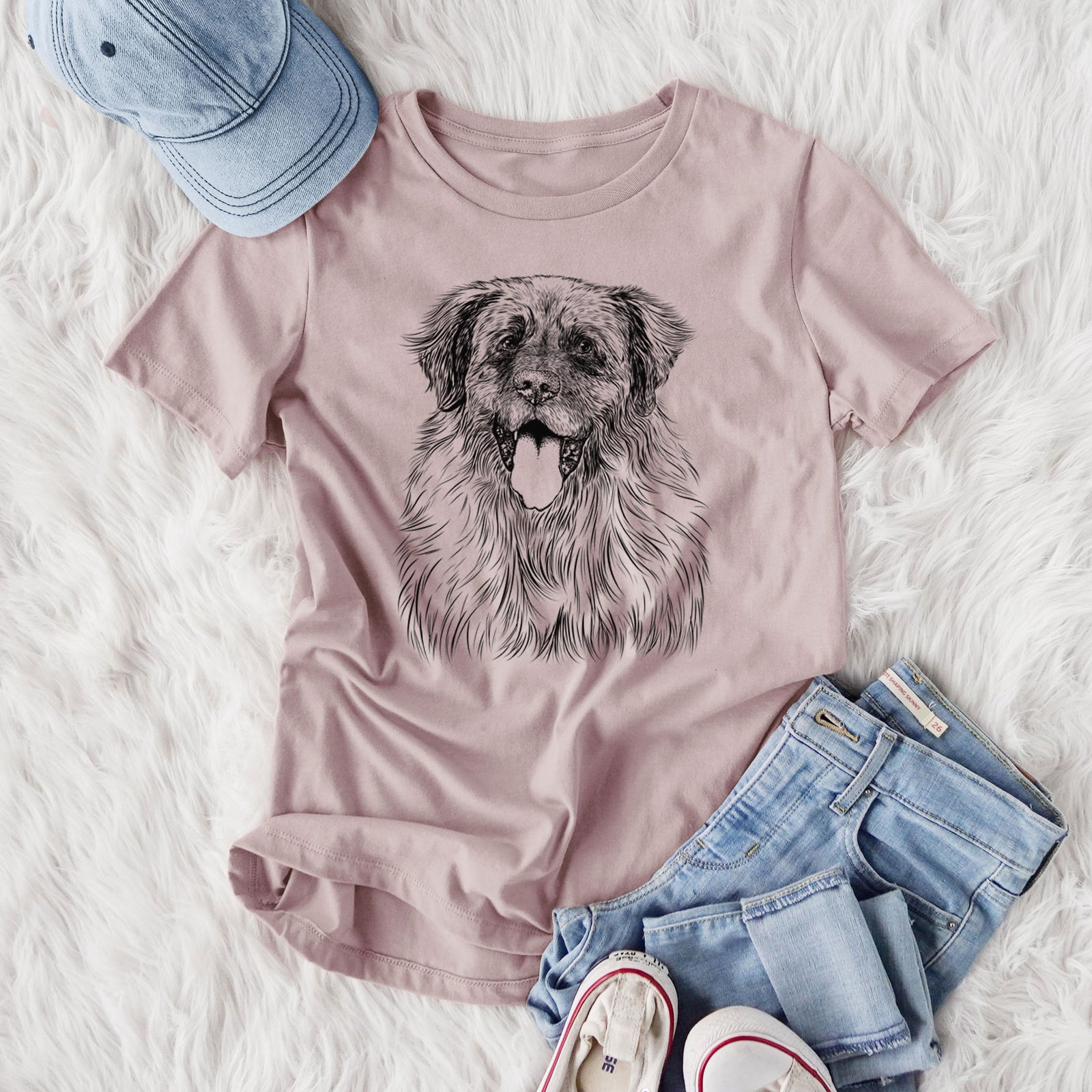 Bare Bamboo the Leonberger - Women's Lightweight Relaxed Fit 100% Cotton Crewneck