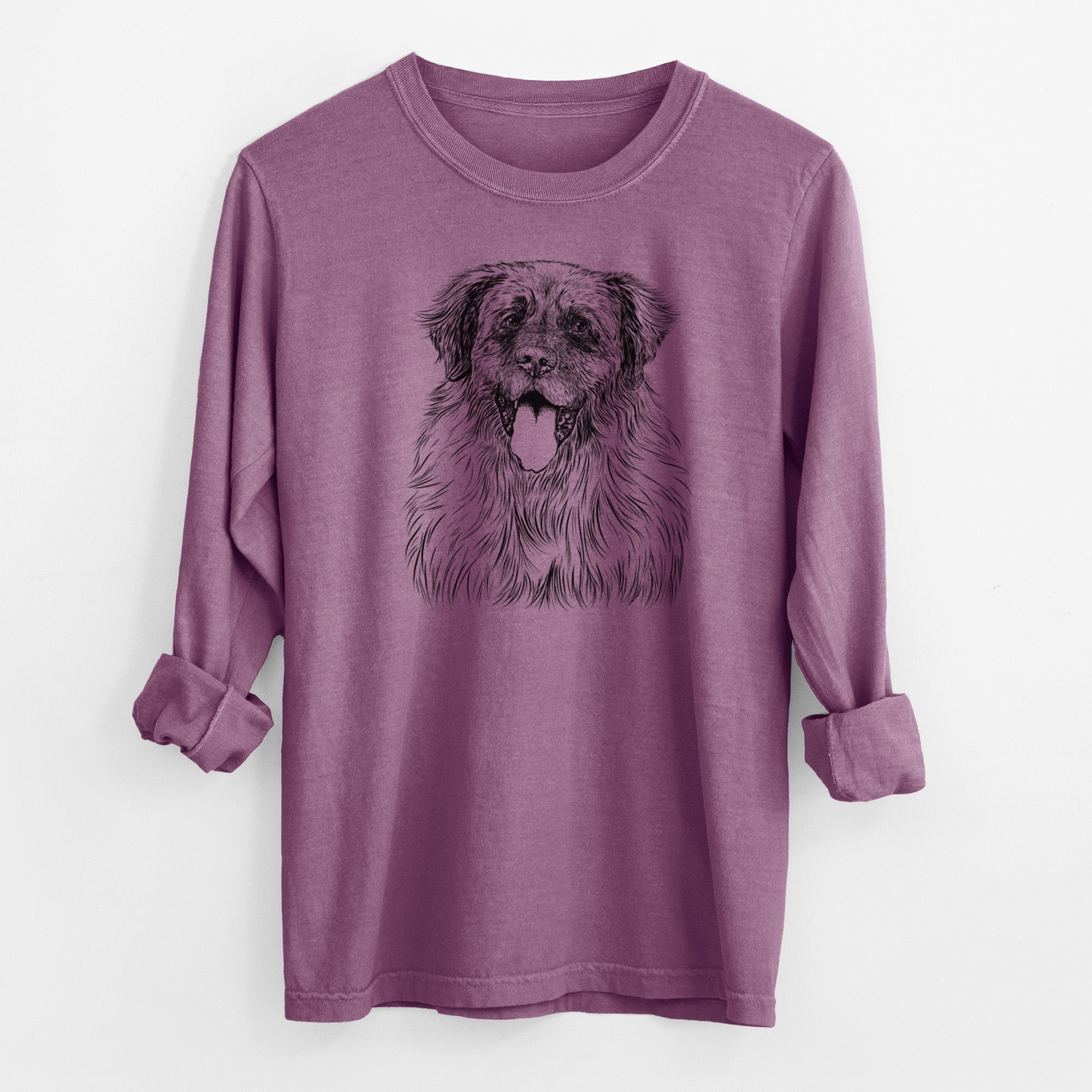 Bare Bamboo the Leonberger - Men's Heavyweight 100% Cotton Long Sleeve