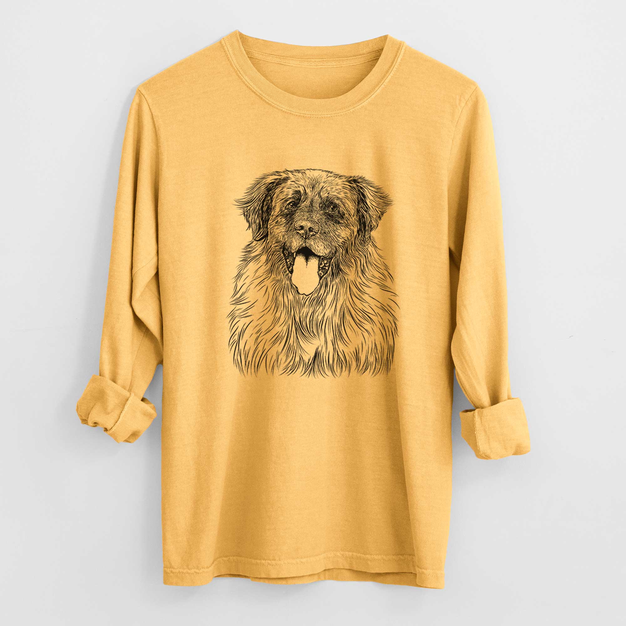 Bare Bamboo the Leonberger - Men's Heavyweight 100% Cotton Long Sleeve