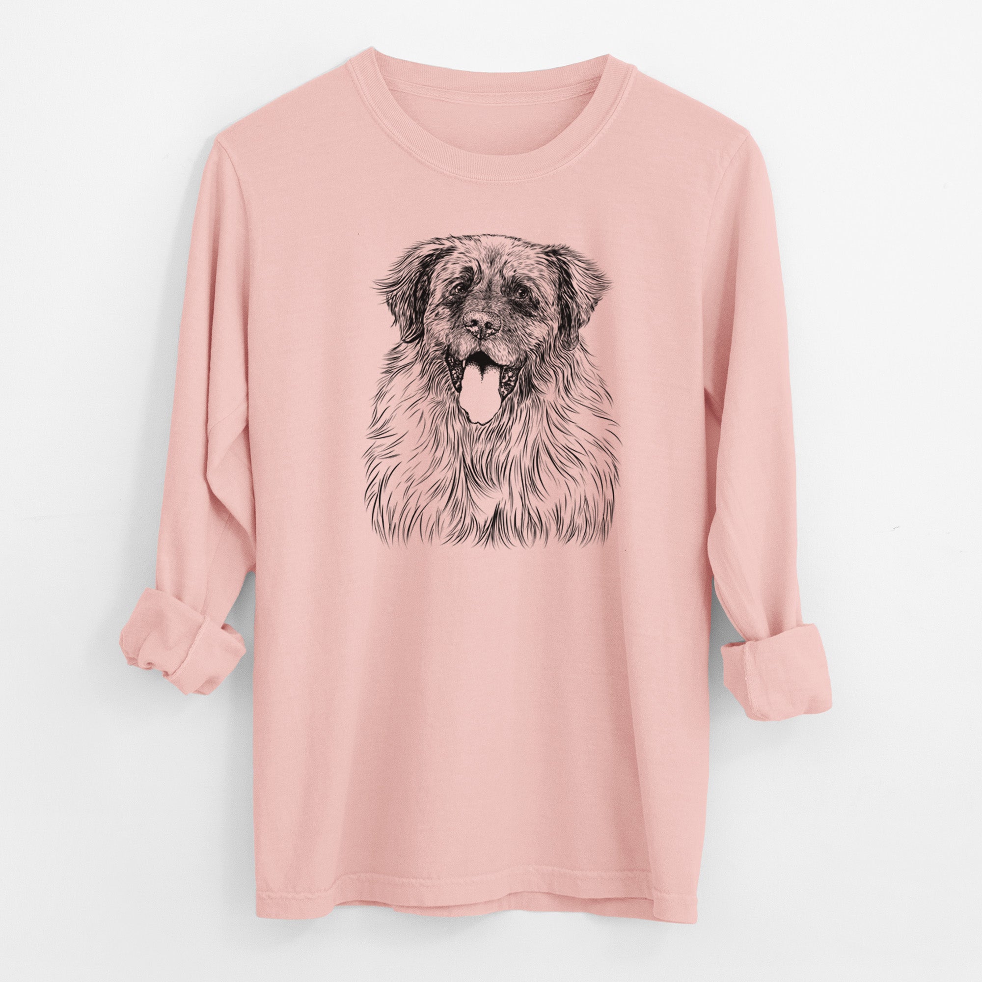 Bare Bamboo the Leonberger - Men's Heavyweight 100% Cotton Long Sleeve