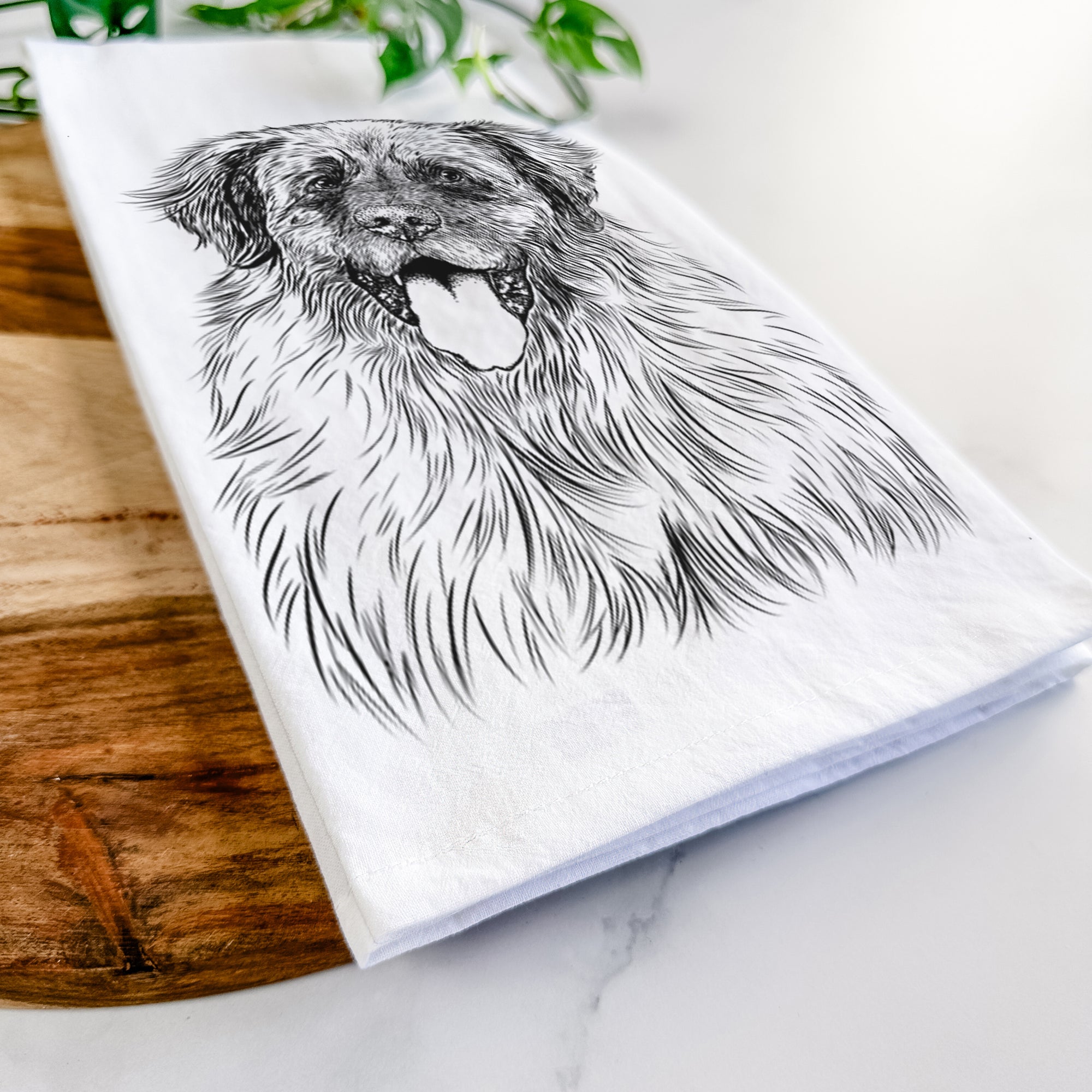 Bamboo the Leonberger Tea Towel