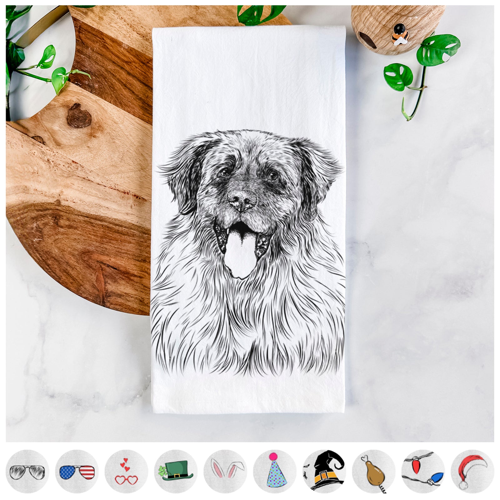 Bamboo the Leonberger Tea Towel