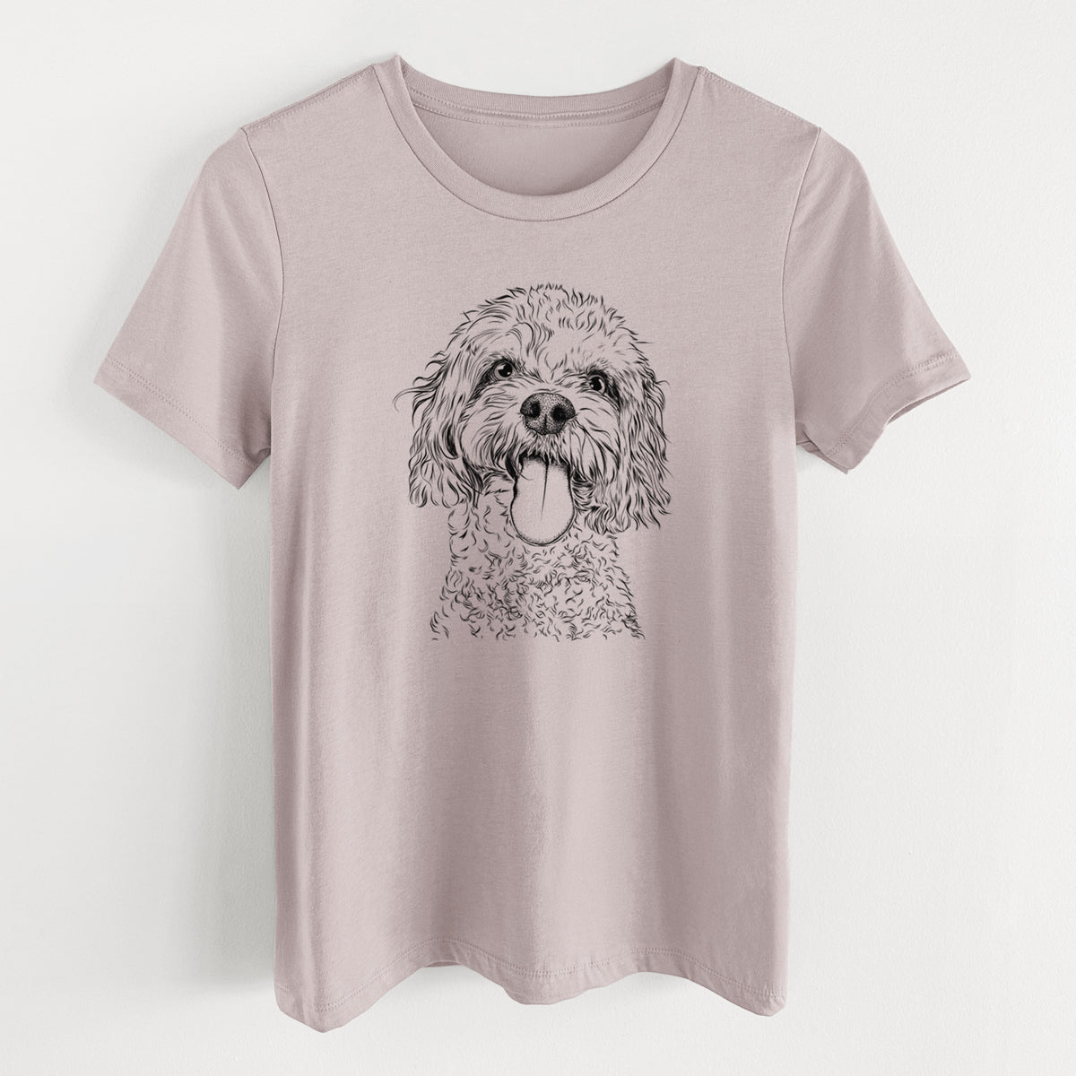 Bare Barney the Cavachon - Women's Lightweight Relaxed Fit 100% Cotton Crewneck