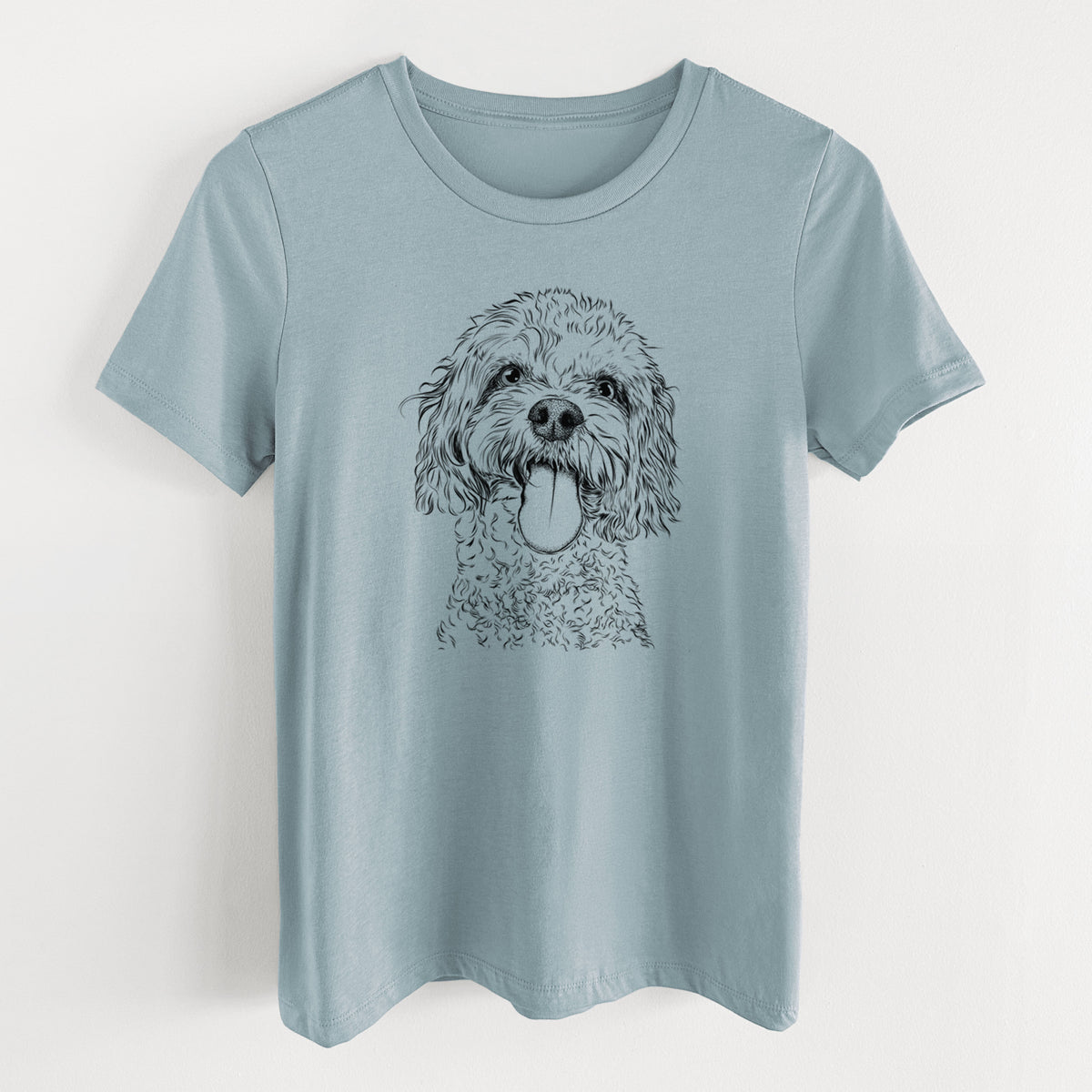 Bare Barney the Cavachon - Women's Lightweight Relaxed Fit 100% Cotton Crewneck
