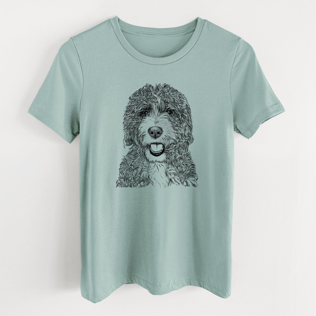 Bare Bash the Bernedoodle - Women's Lightweight Relaxed Fit 100% Cotton Crewneck