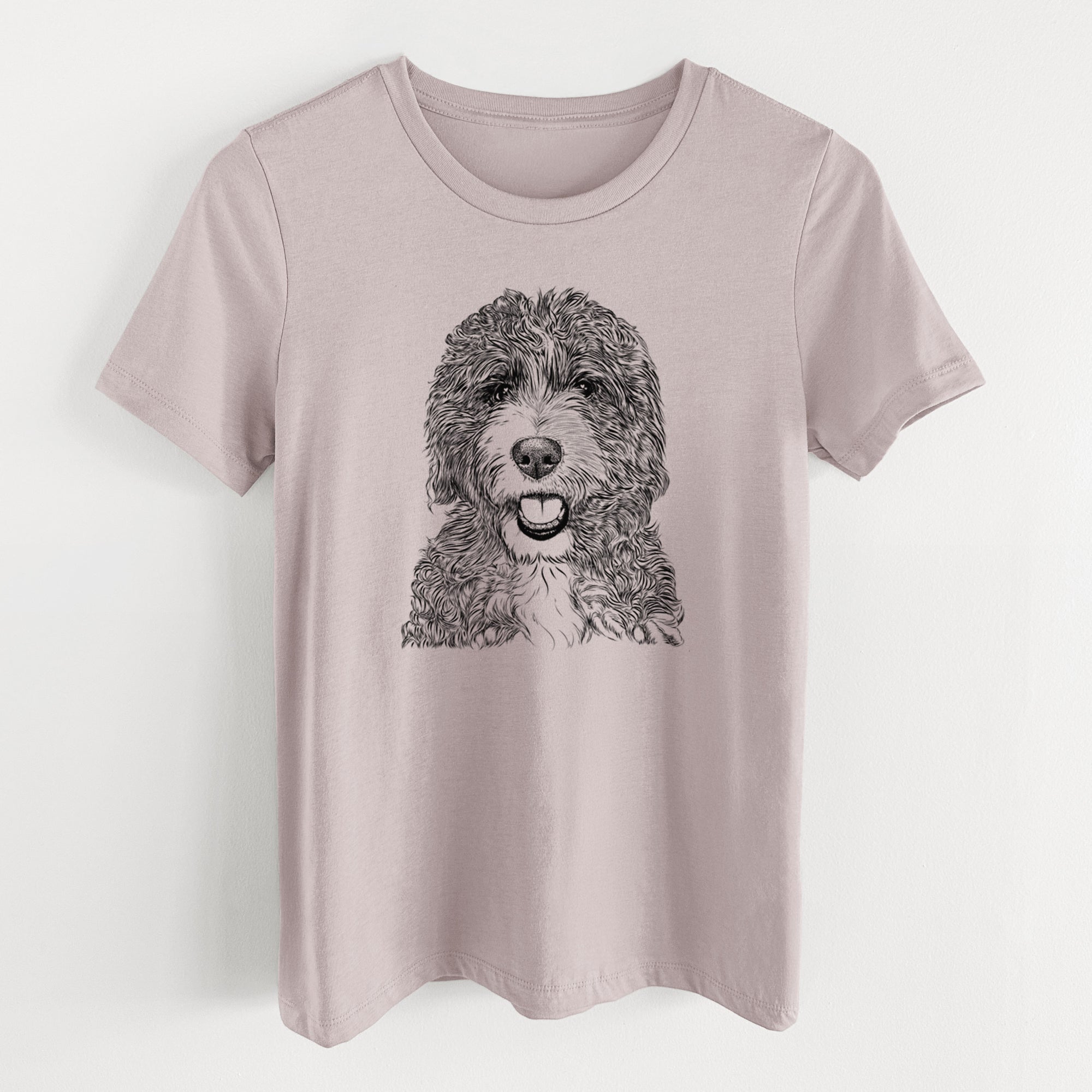 Bare Bash the Bernedoodle - Women's Lightweight Relaxed Fit 100% Cotton Crewneck