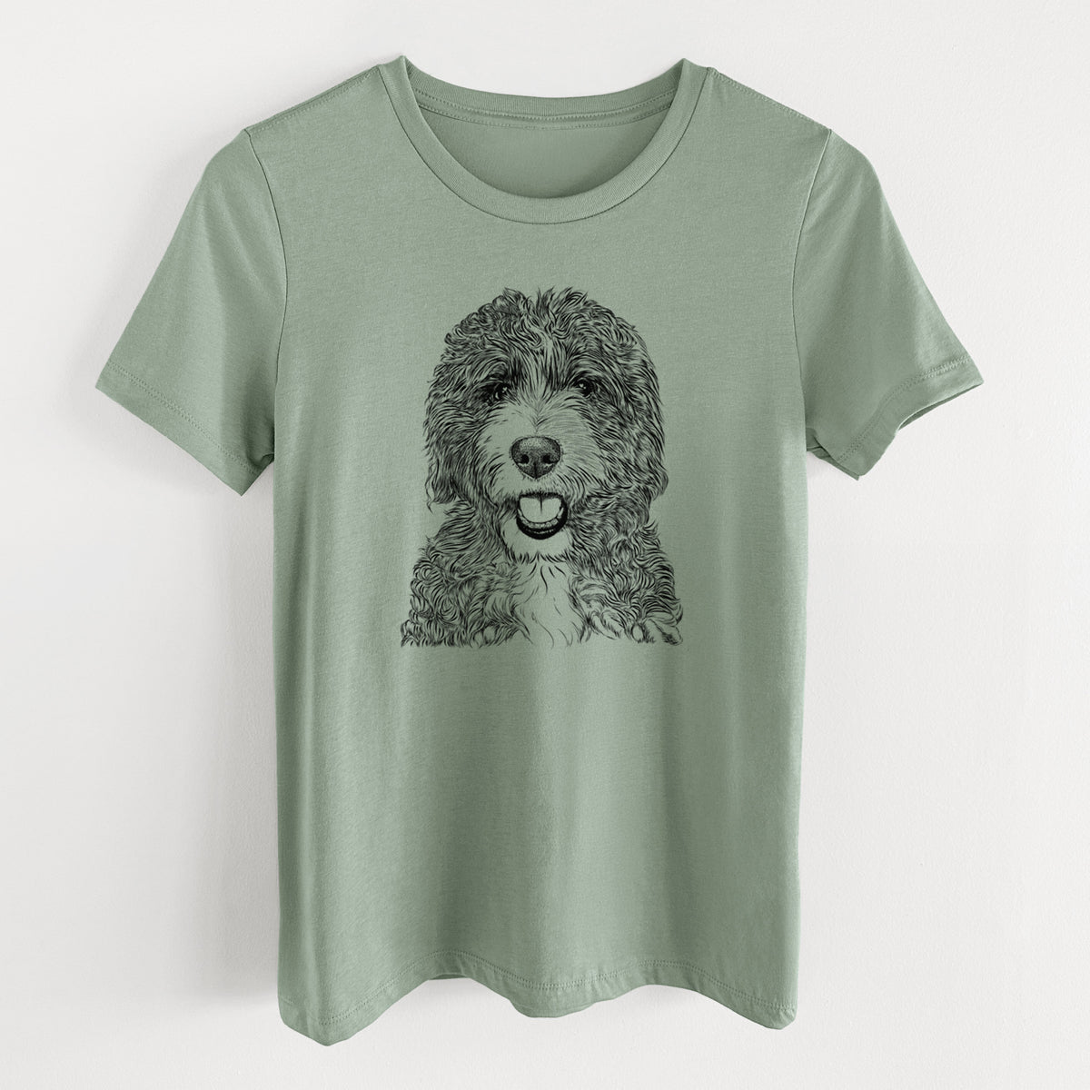 Bare Bash the Bernedoodle - Women's Lightweight Relaxed Fit 100% Cotton Crewneck